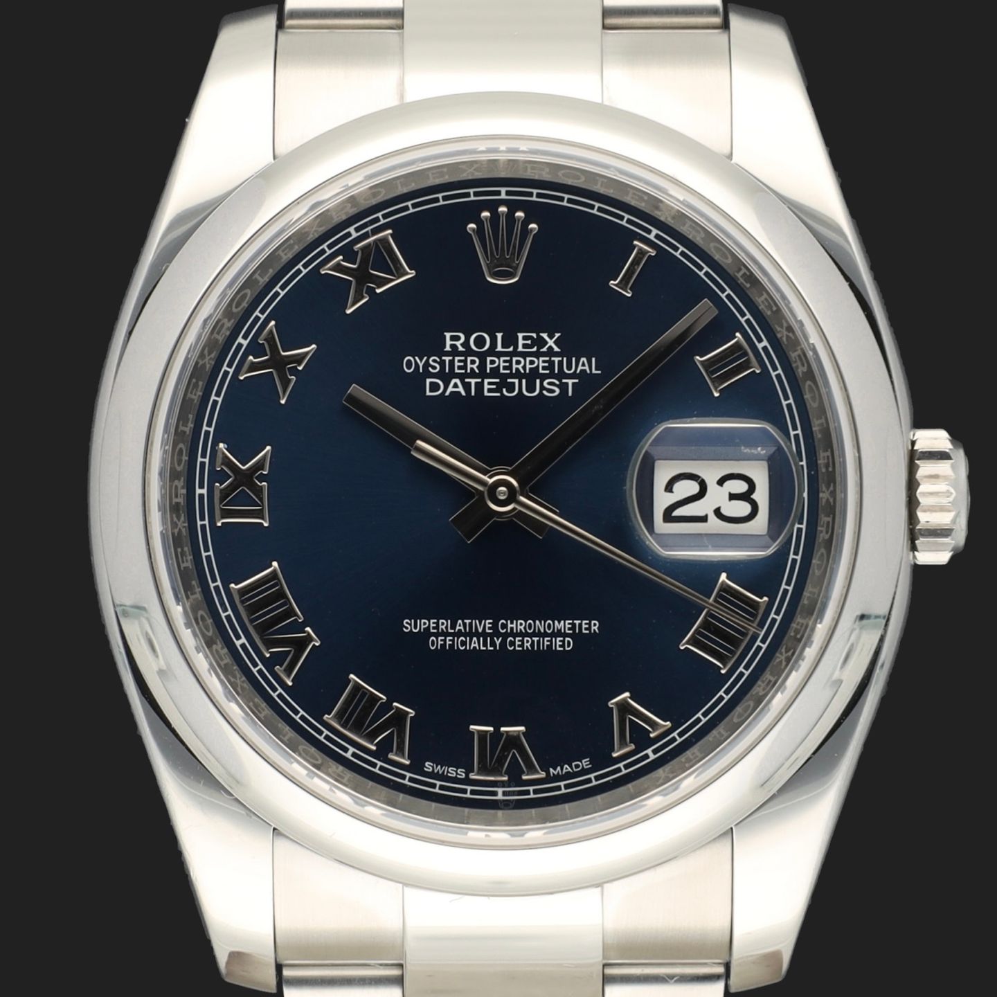 Rolex Datejust 36 116200 (2015) - Blauw wijzerplaat 36mm Staal (2/8)