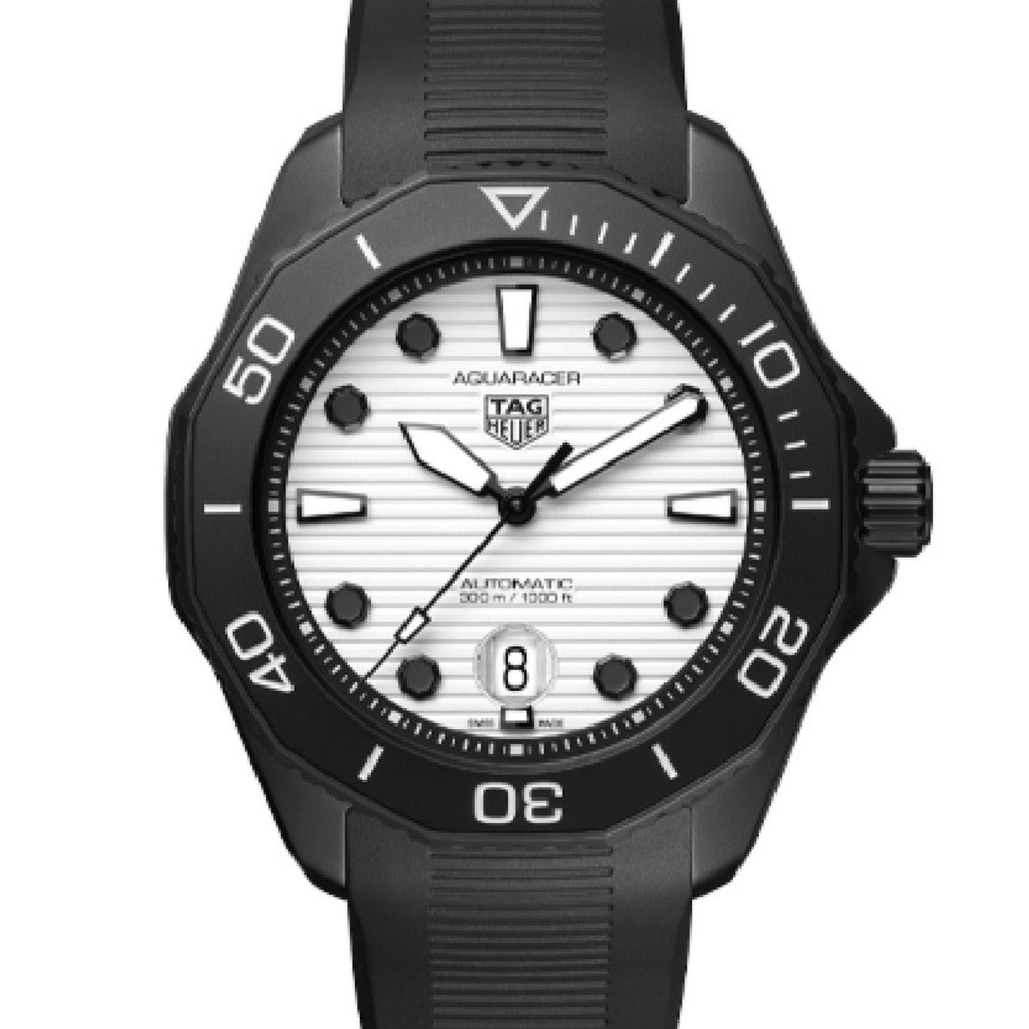 TAG Heuer Aquaracer 300M WBP201D.FT6197 (2023) - Wit wijzerplaat 43mm Staal (1/3)