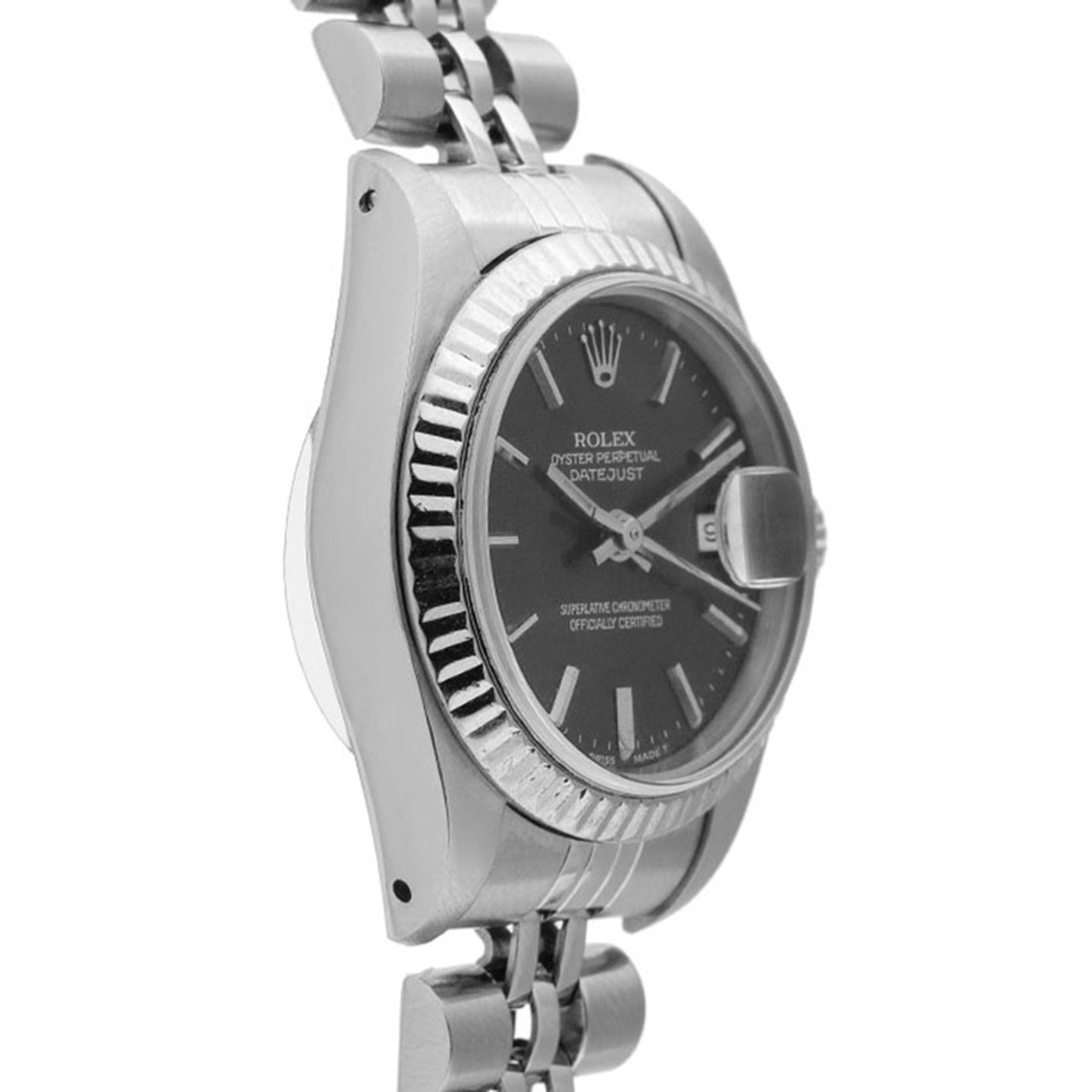 Rolex Lady-Datejust 69174 (1990) - Zwart wijzerplaat 26mm Staal (5/8)