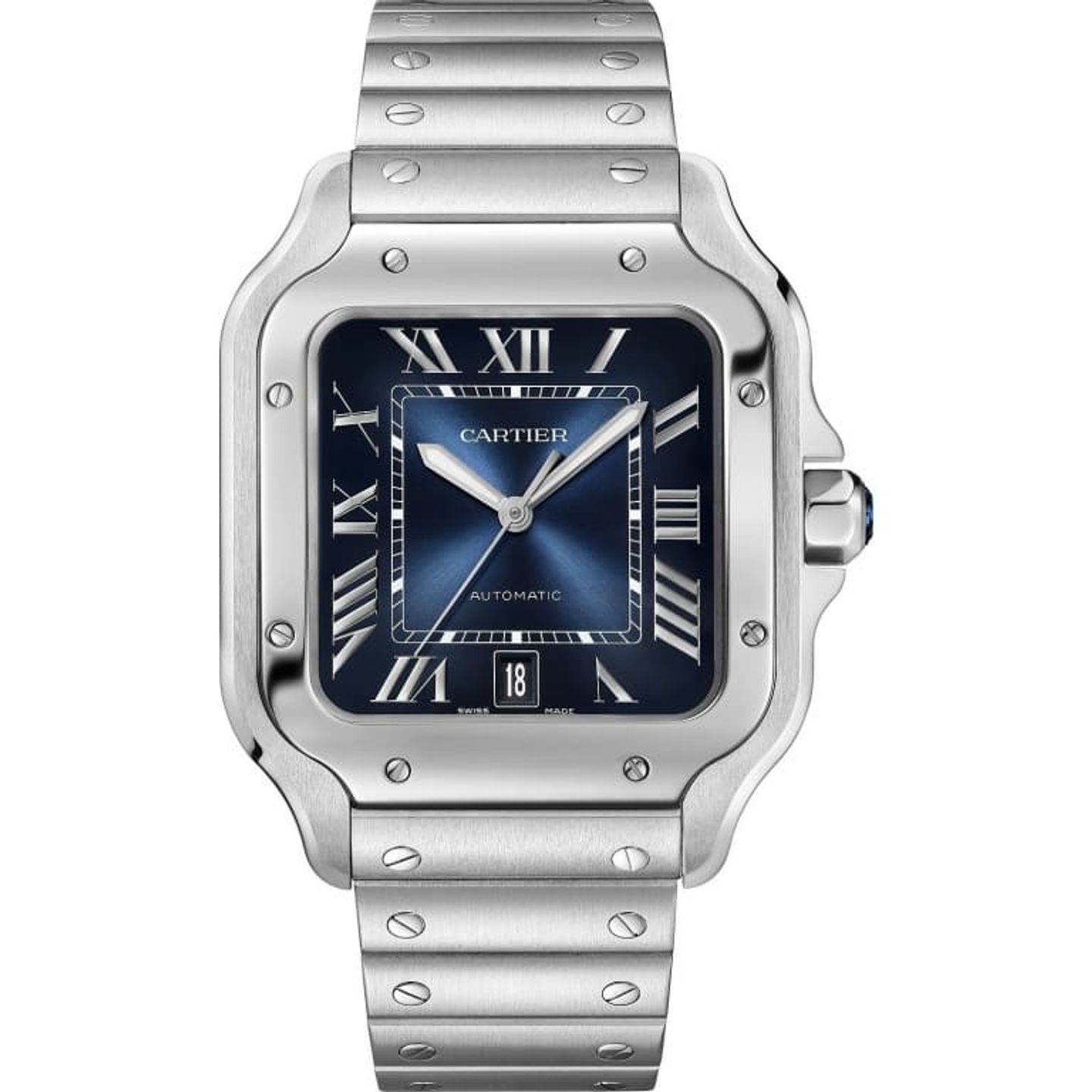 Cartier Santos WSSA0071 (2024) - Blauw wijzerplaat Onbekend Staal (1/1)