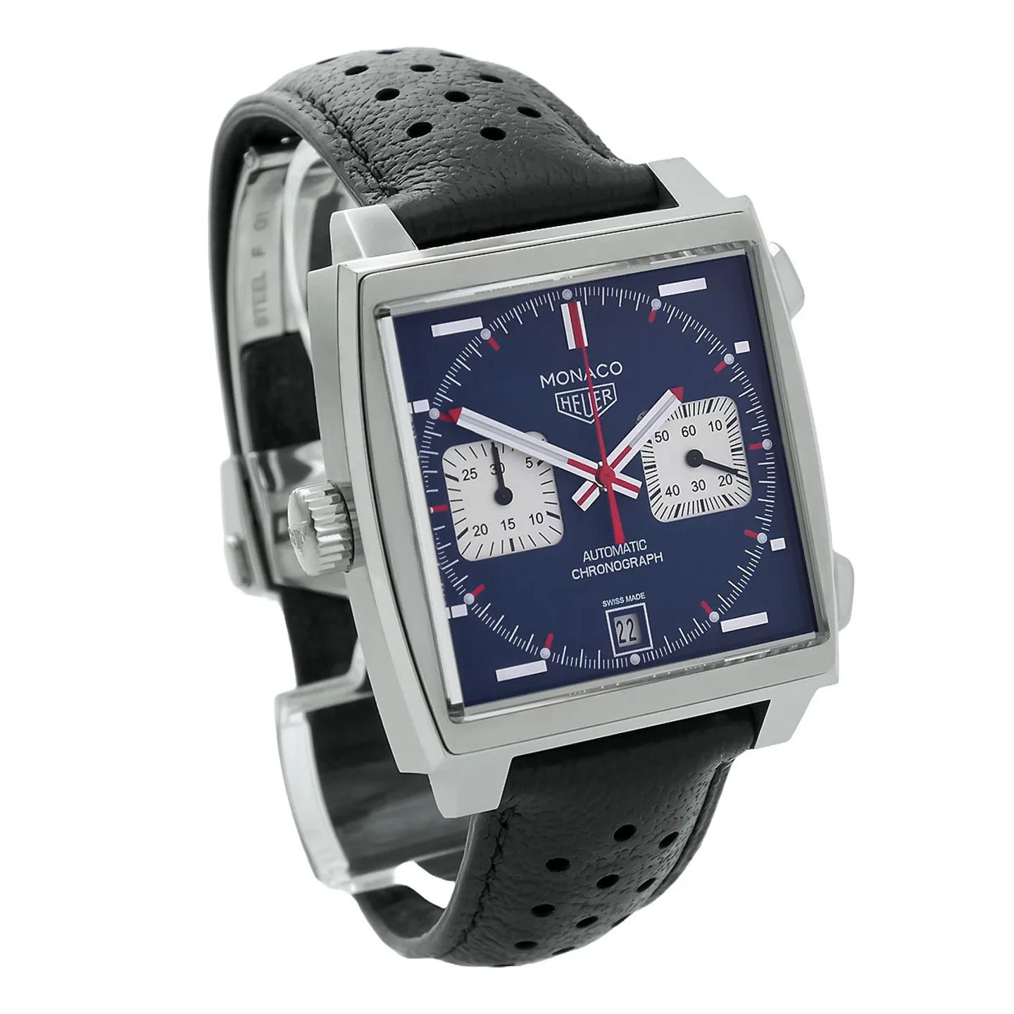 TAG Heuer Monaco Calibre 11 CAW211P.FC6356 (2015) - Blue dial 39 mm Steel case (5/8)