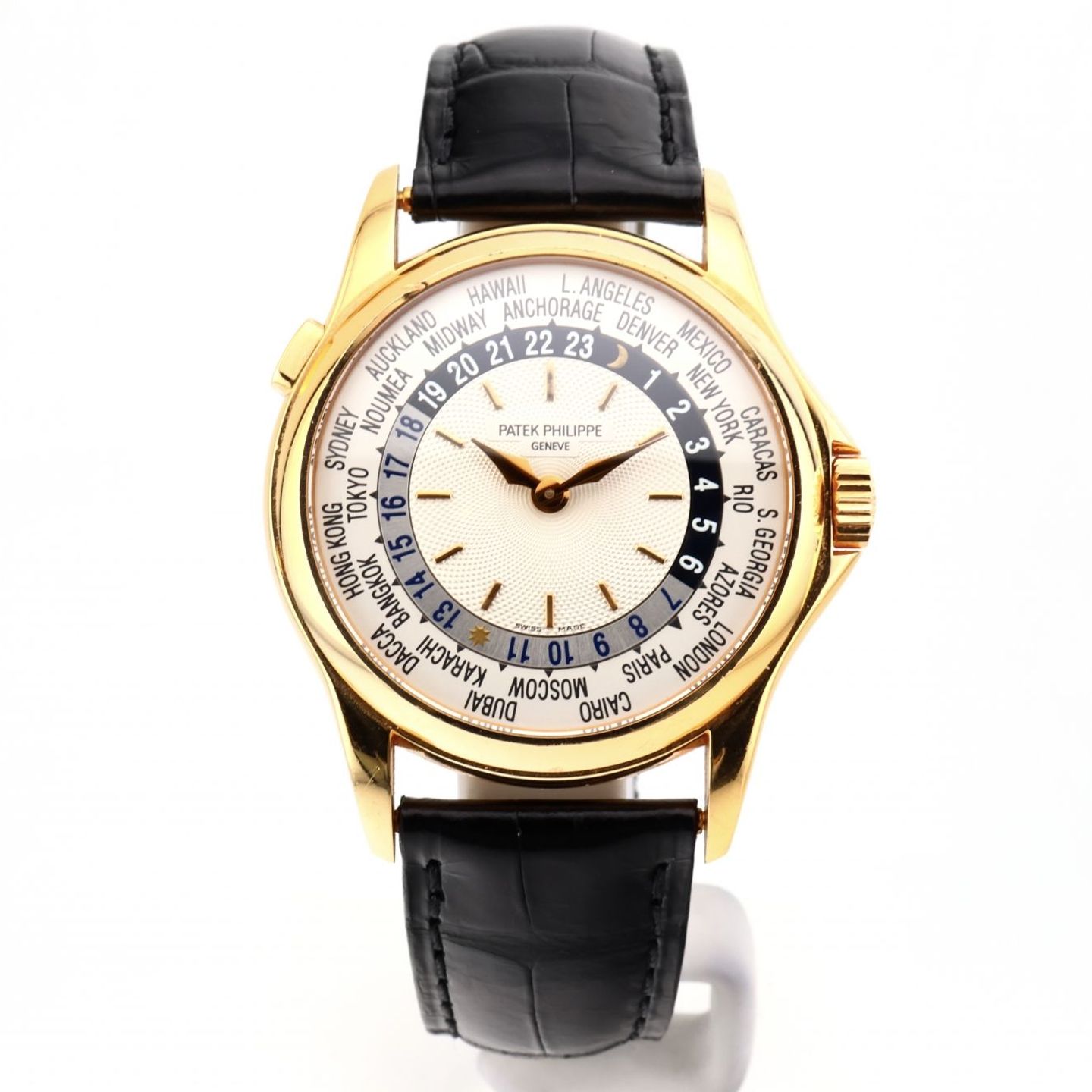 Patek Philippe World Time 5110R-001 (Unknown (random serial)) - Silver dial 37 mm Rose Gold case (2/3)