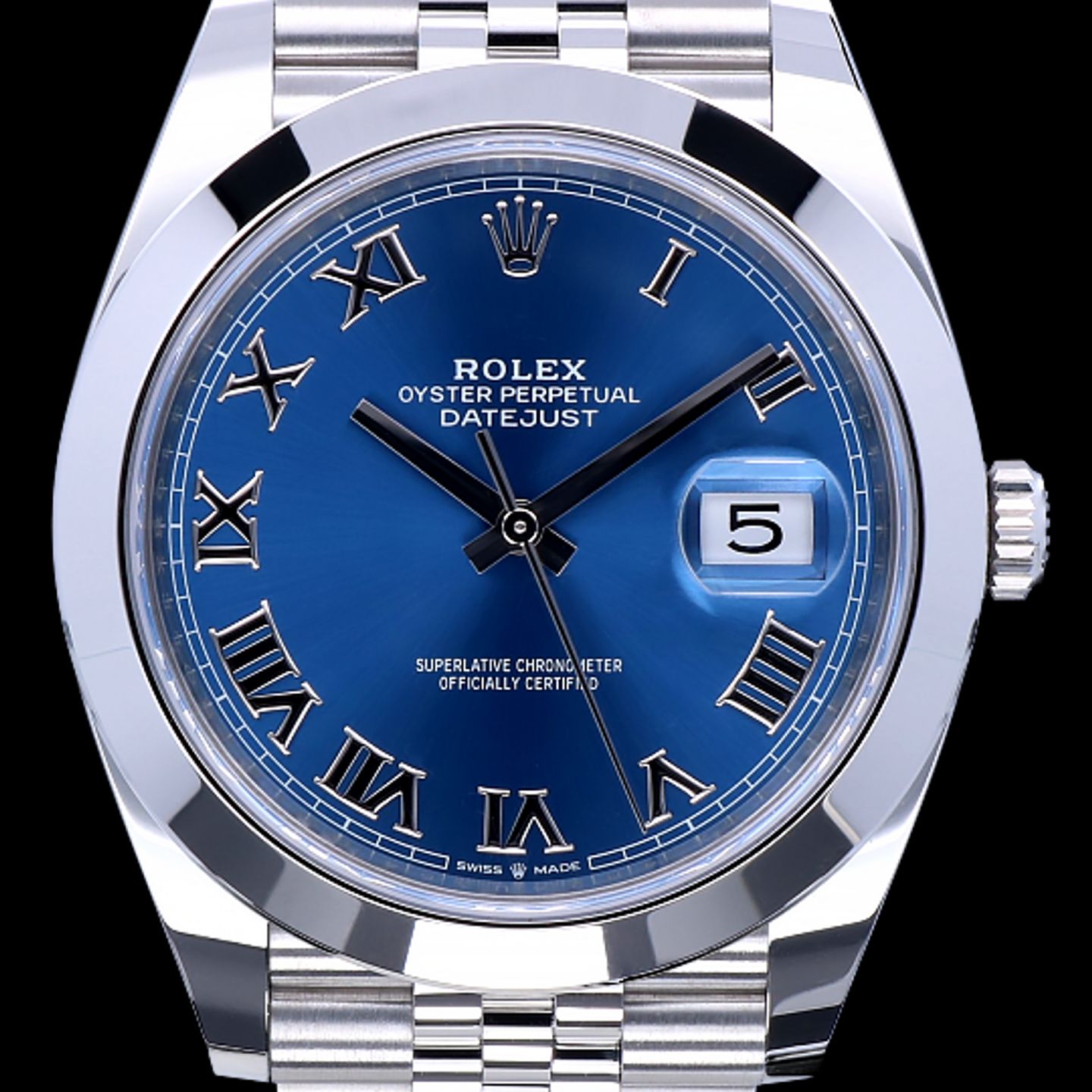 Rolex Datejust 41 126300 (2022) - Blue dial 41 mm Steel case (6/8)