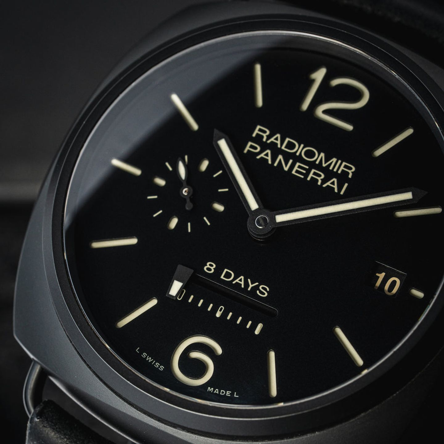 Panerai Radiomir 8 Days PAM00384 (Unknown (random serial)) - Black dial 45 mm Ceramic case (2/8)