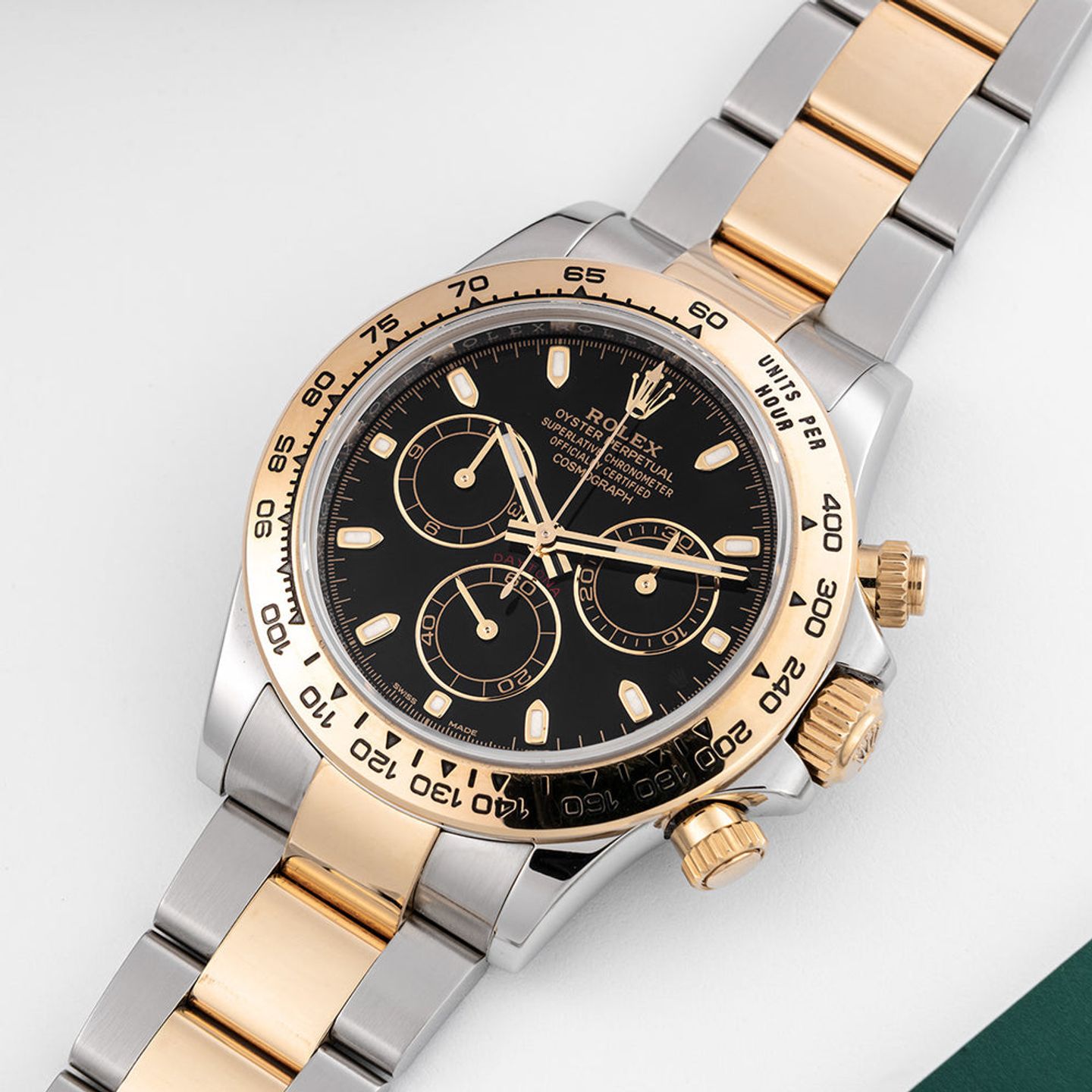 Rolex Daytona 116503 (Unknown (random serial)) - Black dial 40 mm Gold/Steel case (6/8)