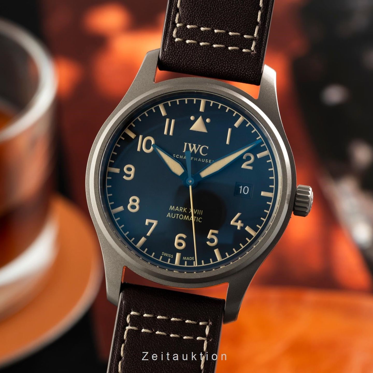 IWC Pilot Mark IW327006 (Onbekend (willekeurig serienummer)) - Zwart wijzerplaat 40mm Titanium (1/8)