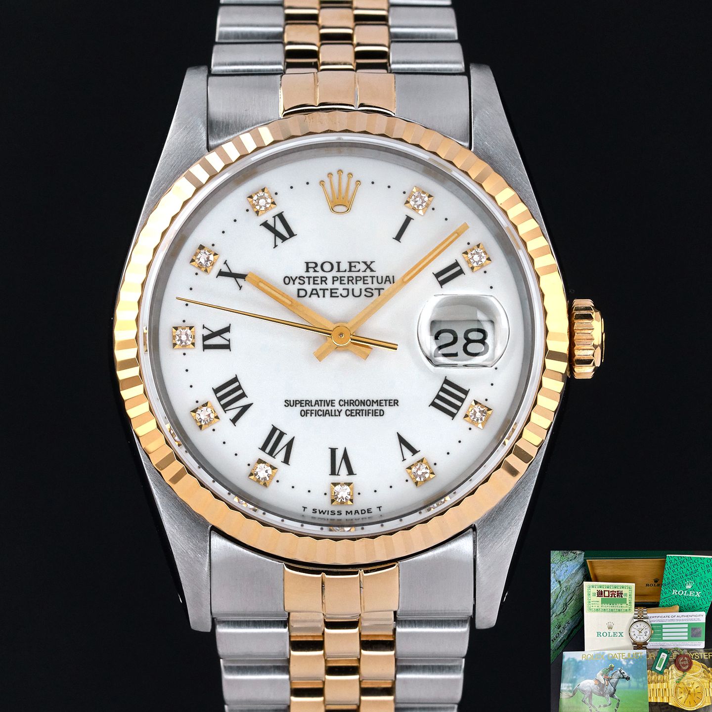 Rolex Datejust 36 16233 (1994) - 36mm Goud/Staal (1/8)