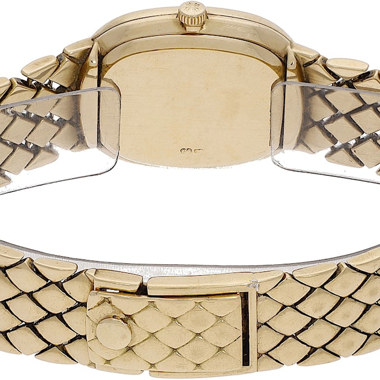 Patek Philippe Golden Ellipse 3948 (Unknown (random serial)) - Blue dial 28 mm Yellow Gold case (3/3)