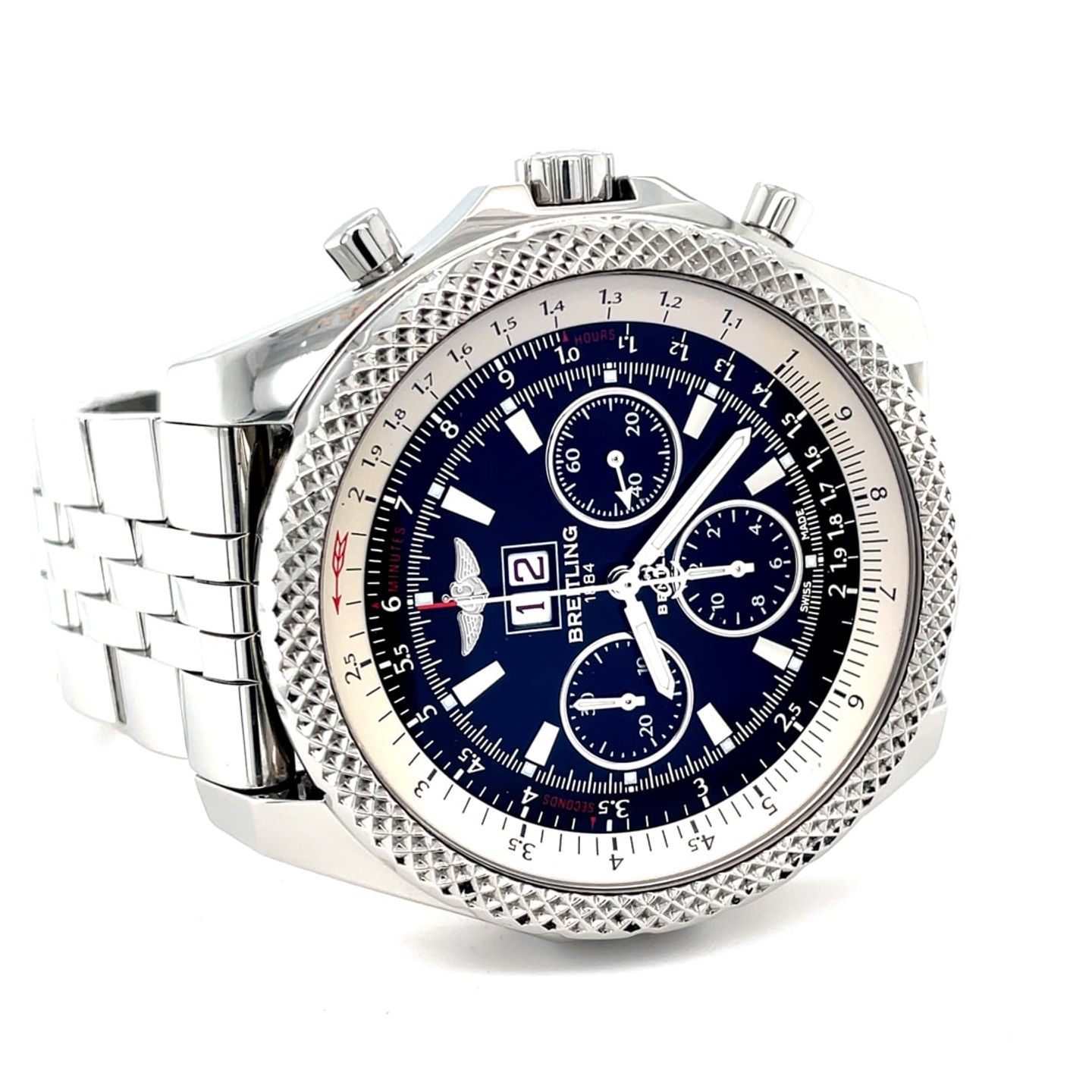 Breitling Bentley 6.75 A44364 (2013) - Zwart wijzerplaat 49mm Staal (2/8)