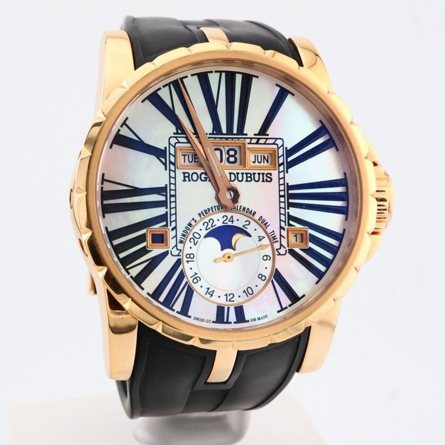 Roger Dubuis Excalibur EX45 (Unknown (random serial)) - Pearl dial 45 mm Rose Gold case (1/1)