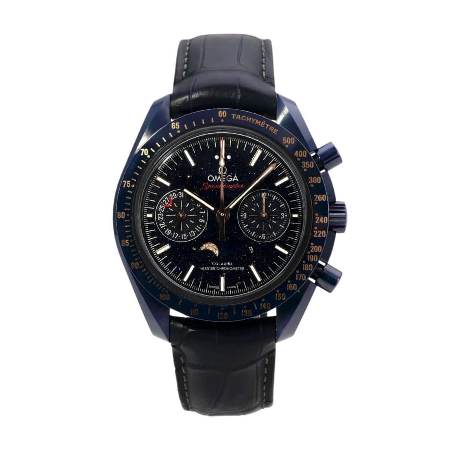 Omega Speedmaster Moonphase 304.93.44.52.03.002 (2022) - Blue dial 44 mm Ceramic case (2/8)