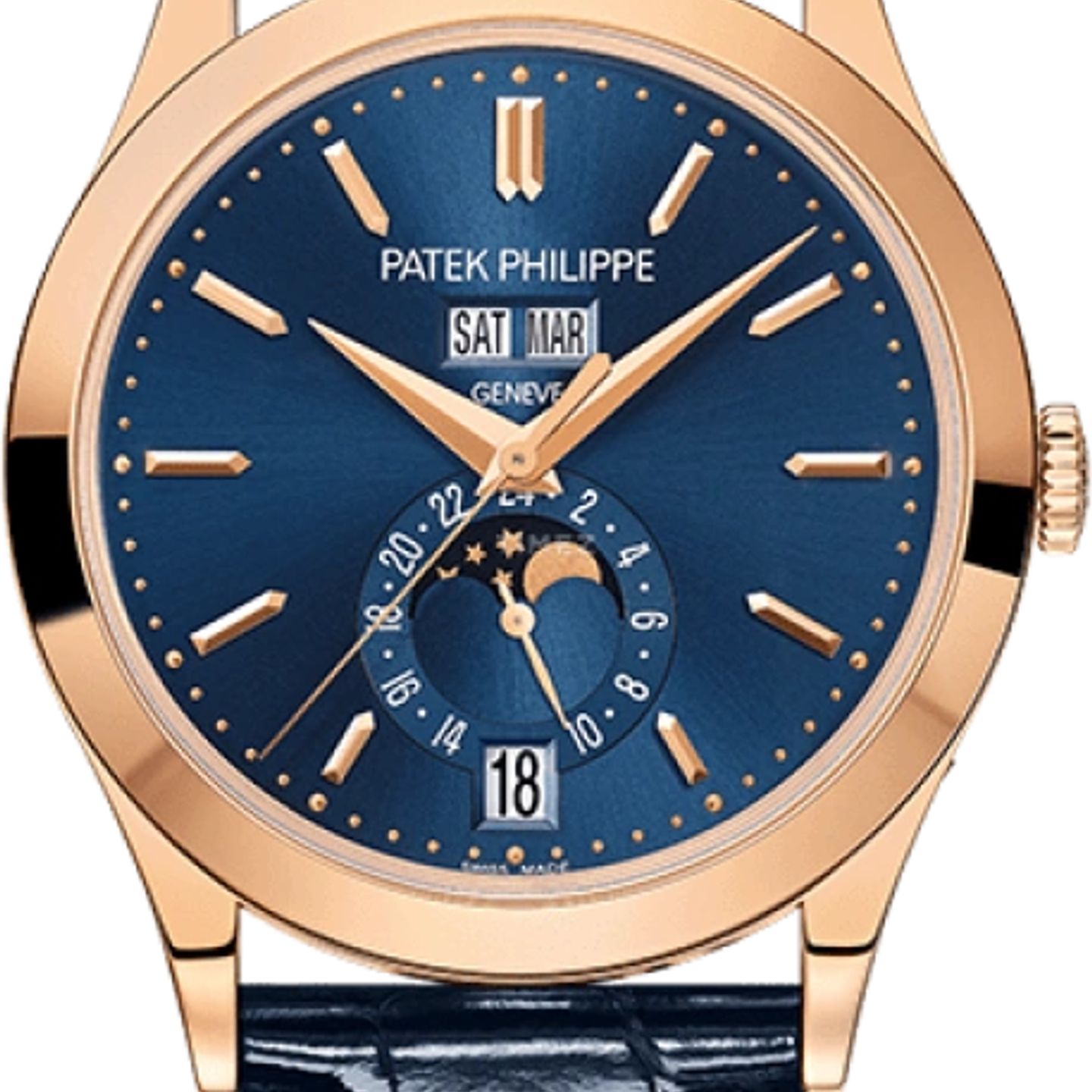 Patek Philippe Annual Calendar 5396R-014 (2020) - Blauw wijzerplaat 38mm Roségoud (1/8)