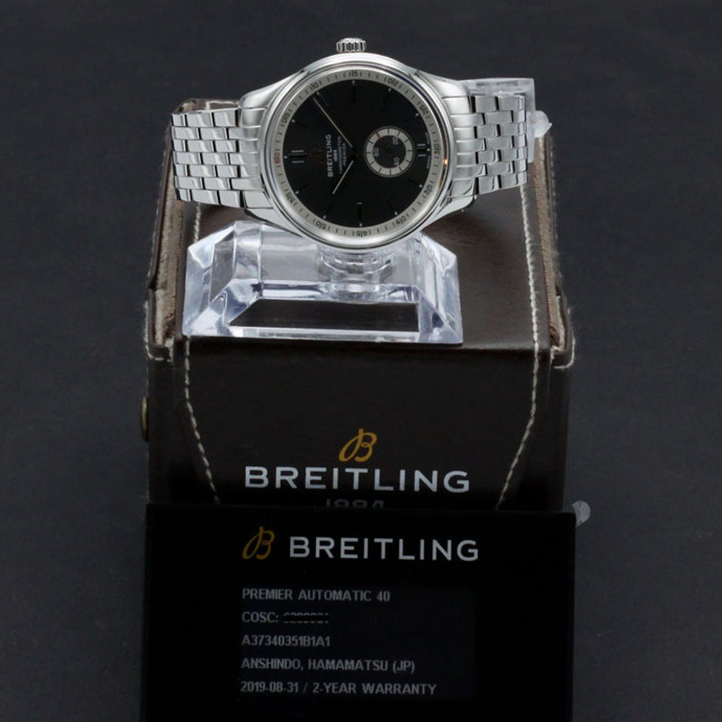 Breitling Premier Automatic 40 A37340 (2019) - Grijs wijzerplaat 40mm Staal (3/7)