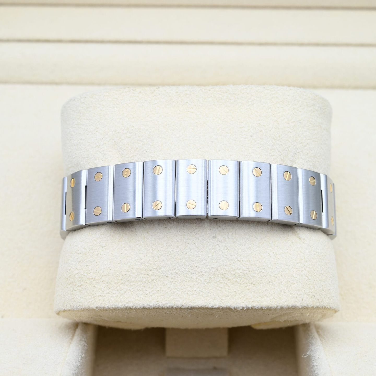 Cartier Santos Galbée 1567 (2001) - White dial 24 mm Gold/Steel case (6/8)