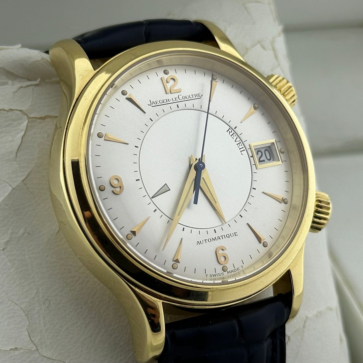 Jaeger-LeCoultre Master Memovox 141.1.97 (Onbekend (willekeurig serienummer)) - Zilver wijzerplaat 39mm Geelgoud (8/8)