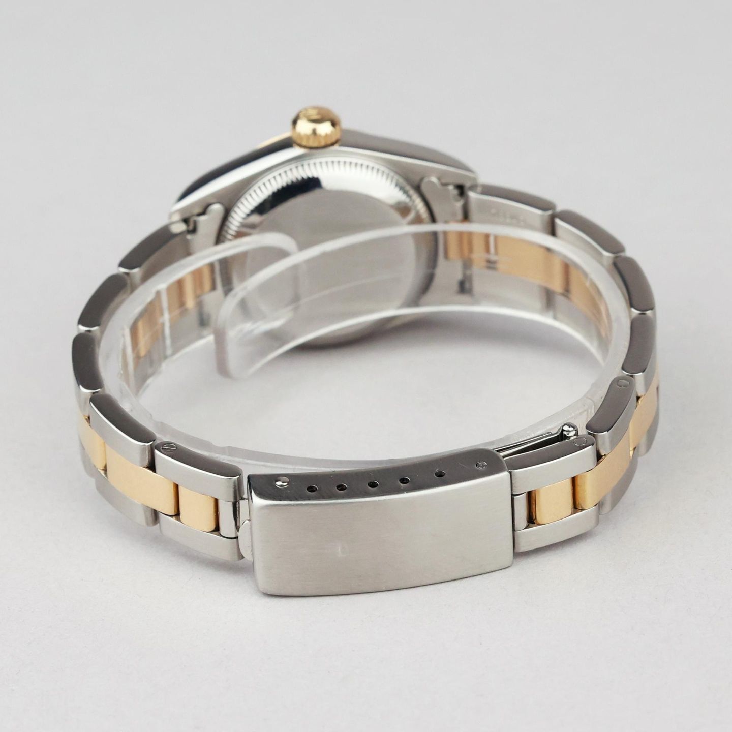 Rolex Oyster Perpetual 67193 (Onbekend (willekeurig serienummer)) - Champagne wijzerplaat 26mm Goud/Staal (6/7)