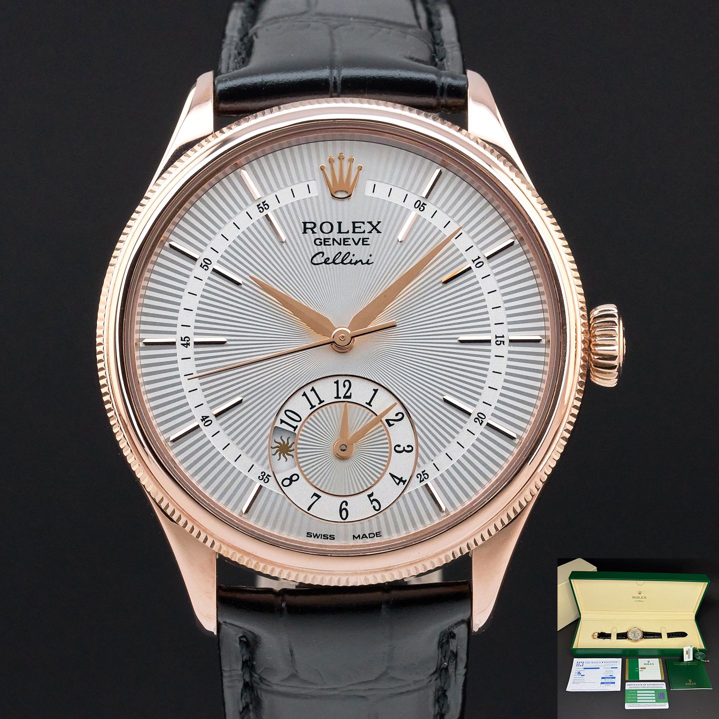 Rolex Cellini Dual Time 50525 (2019) - 39mm Roségoud (1/8)