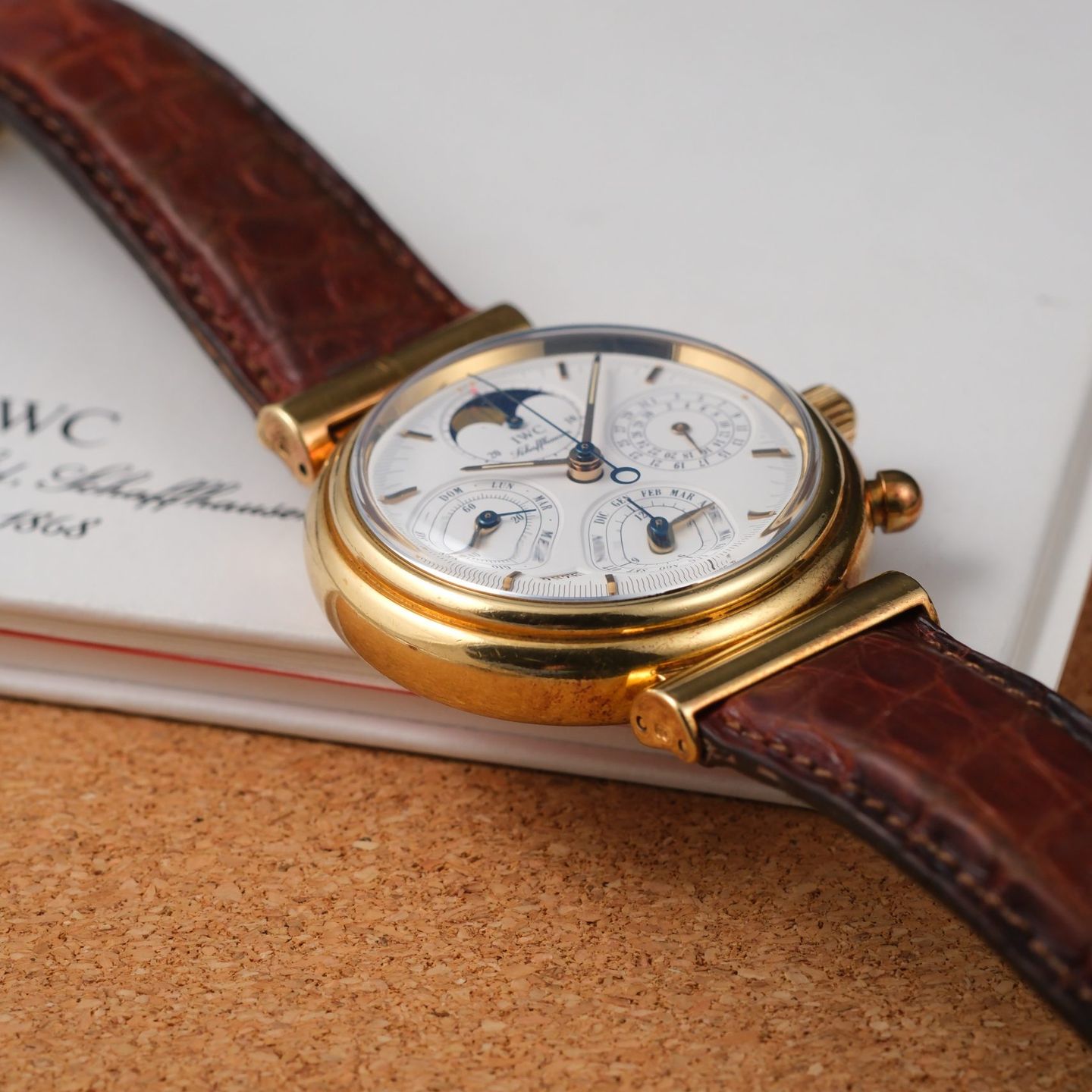 IWC Da Vinci IW3750 (1989) - Wit wijzerplaat 39mm Geelgoud (6/8)