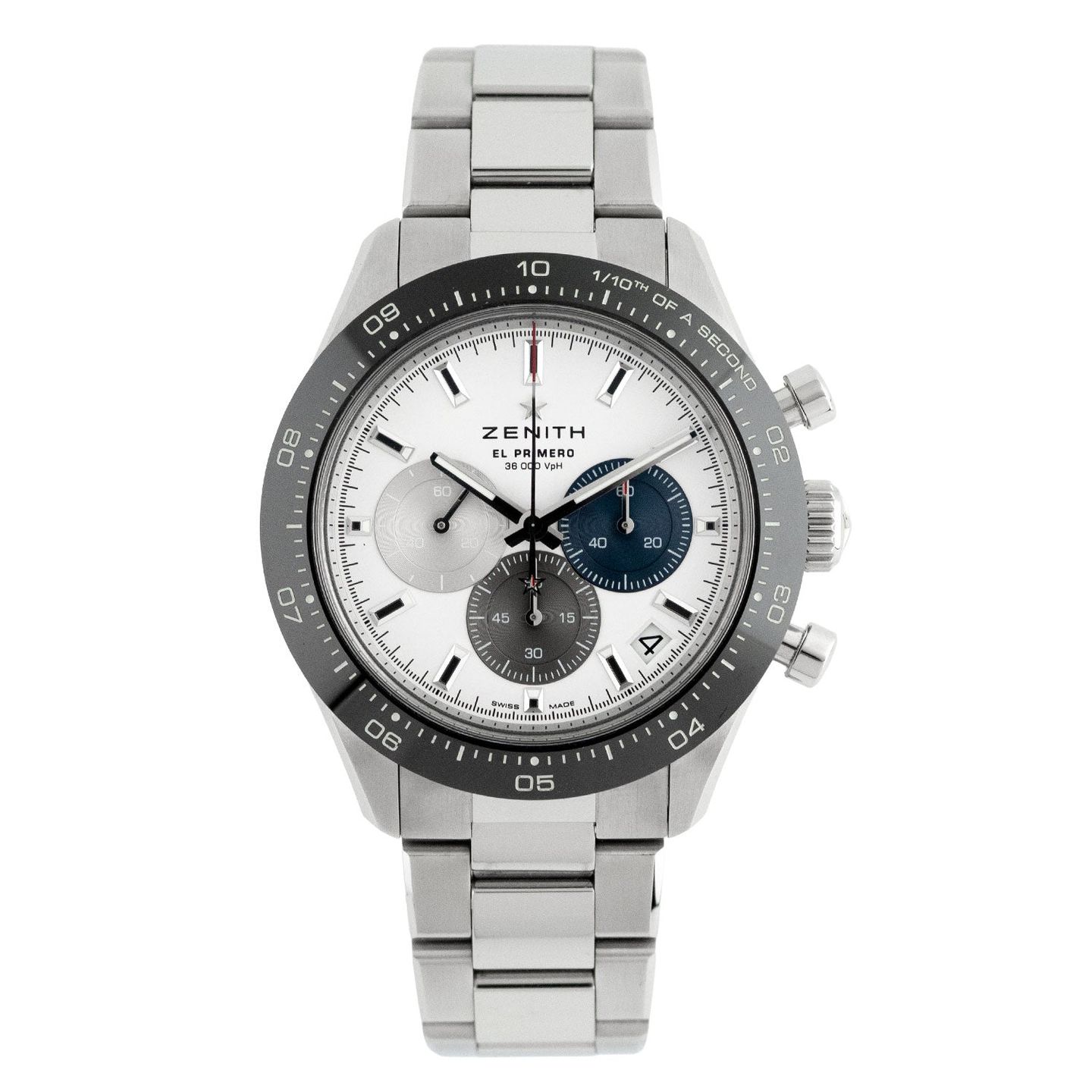 Zenith Chronomaster Sport 03.3100.3600/69.M3100 (Onbekend (willekeurig serienummer)) - Wit wijzerplaat 41mm Staal (1/6)