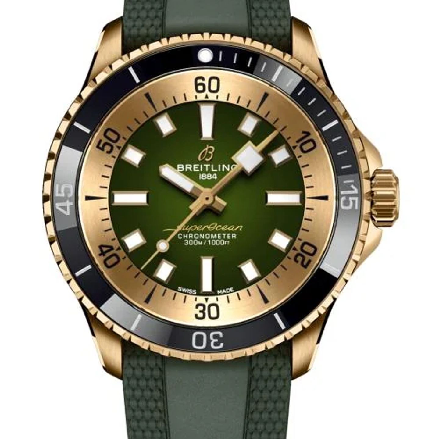 Breitling Superocean 42 N17375201L1S1 (2026) - Groen wijzerplaat 42mm Brons (1/1)