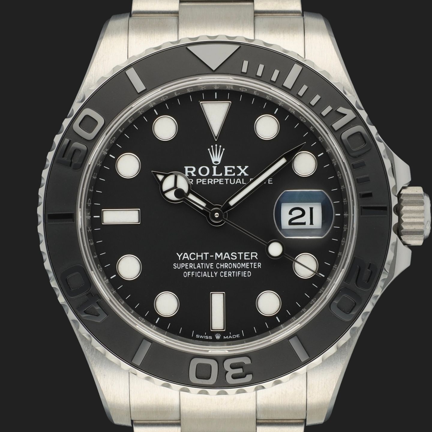 Rolex Yacht-Master 42 226627 (2026) - Black dial 42 mm Titanium case (3/8)