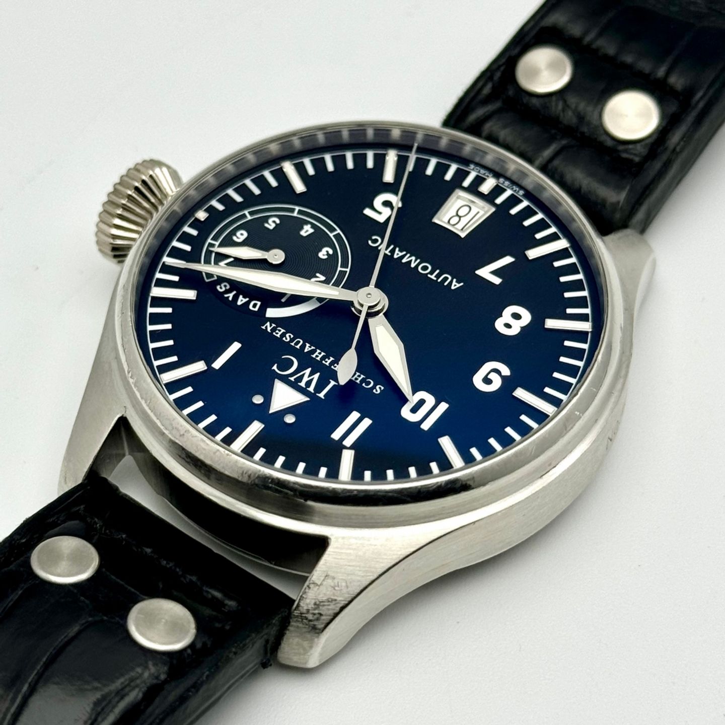 IWC Big Pilot IW500203 (2005) - Zwart wijzerplaat 46mm Platina (7/10)