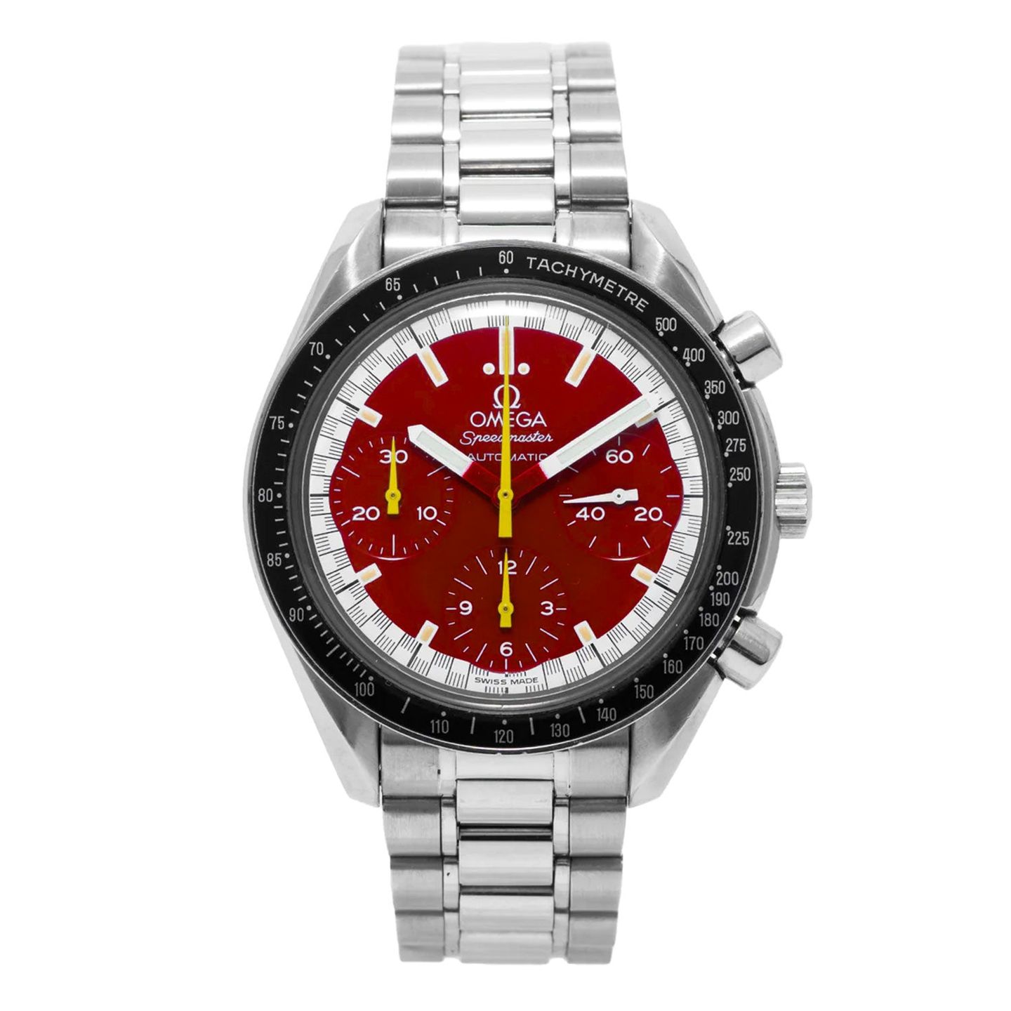 Omega Speedmaster Reduced 3510.61.00 (1997) - Rood wijzerplaat 39mm Staal (1/5)