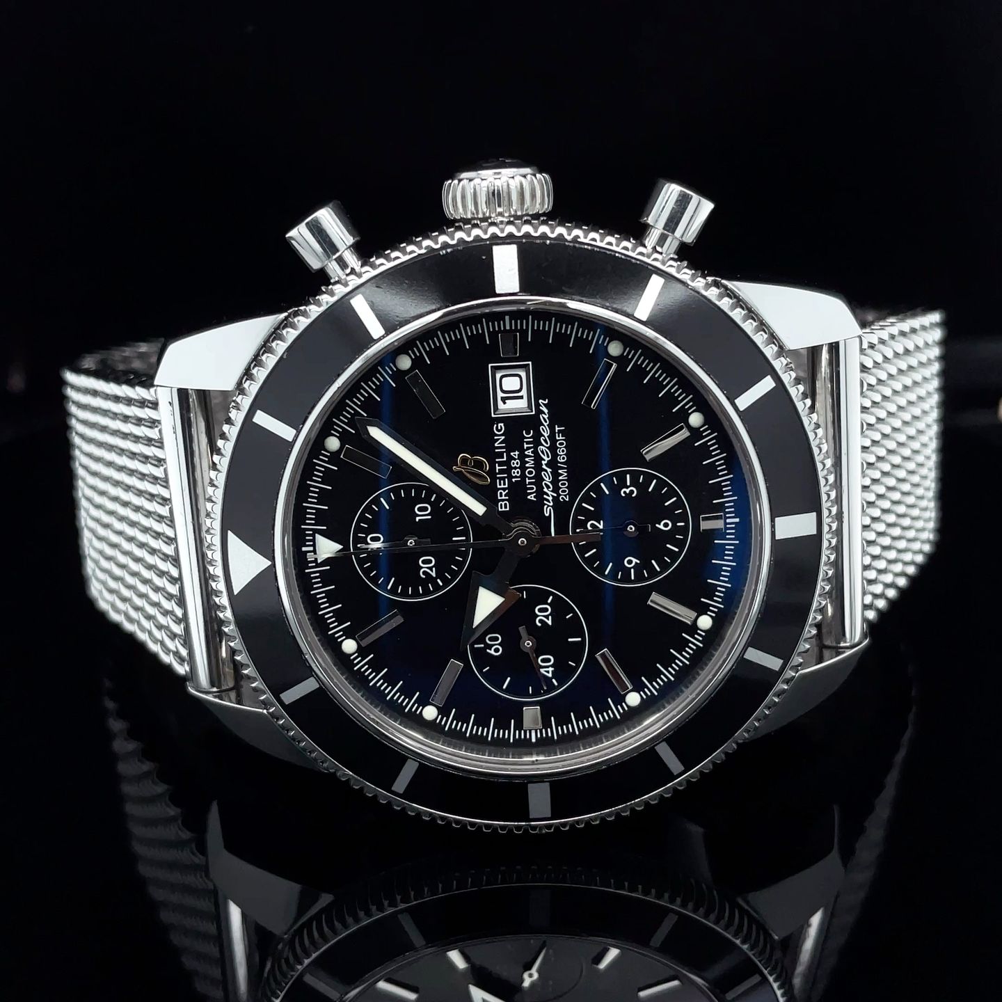 Breitling Superocean Heritage Chronograph A13320 (Unknown (random serial)) - Black dial 46 mm Steel case (6/8)