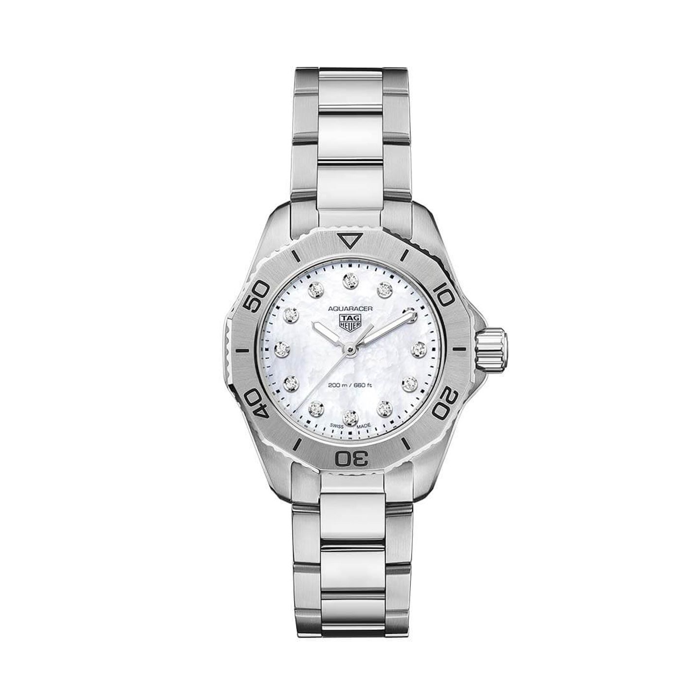 TAG Heuer Aquaracer Lady WBP1416.BA0622 (2023) - Wit wijzerplaat 30mm Staal (3/3)