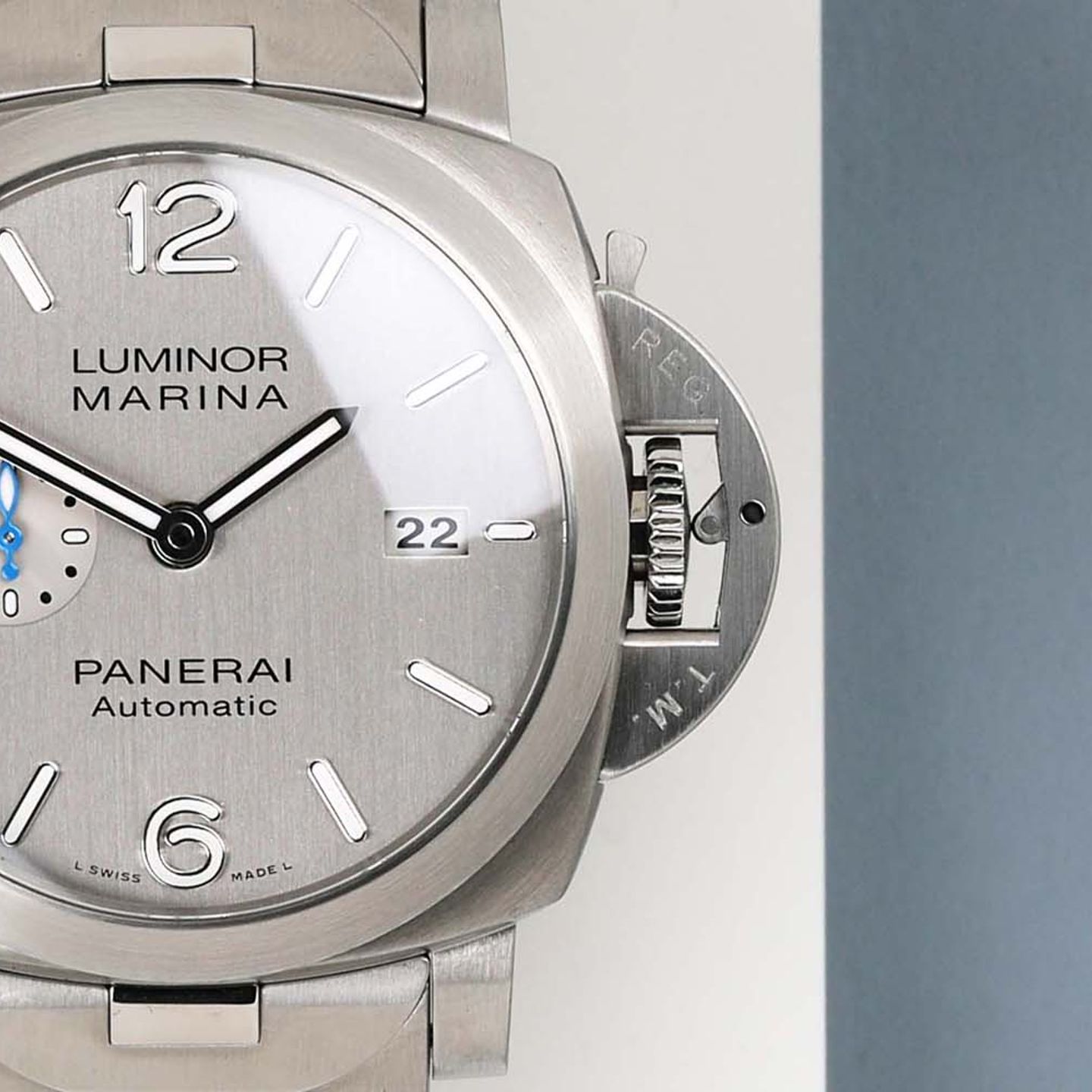 Panerai Luminor Marina PAM00978 (2019) - Zilver wijzerplaat 44mm Staal (5/8)