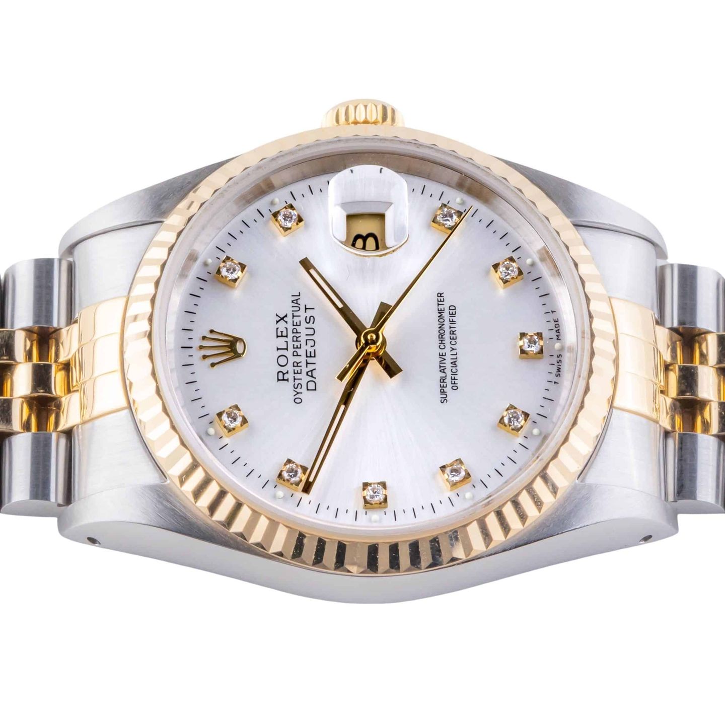 Rolex Datejust 36 16233 (1991) - White dial 36 mm Gold/Steel case (5/8)