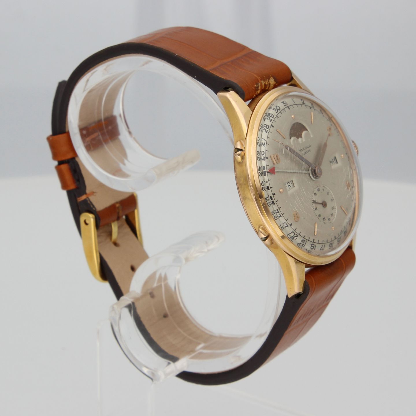Record Datofix 1121 (1950) - Champagne dial 35 mm Rose Gold case (6/8)