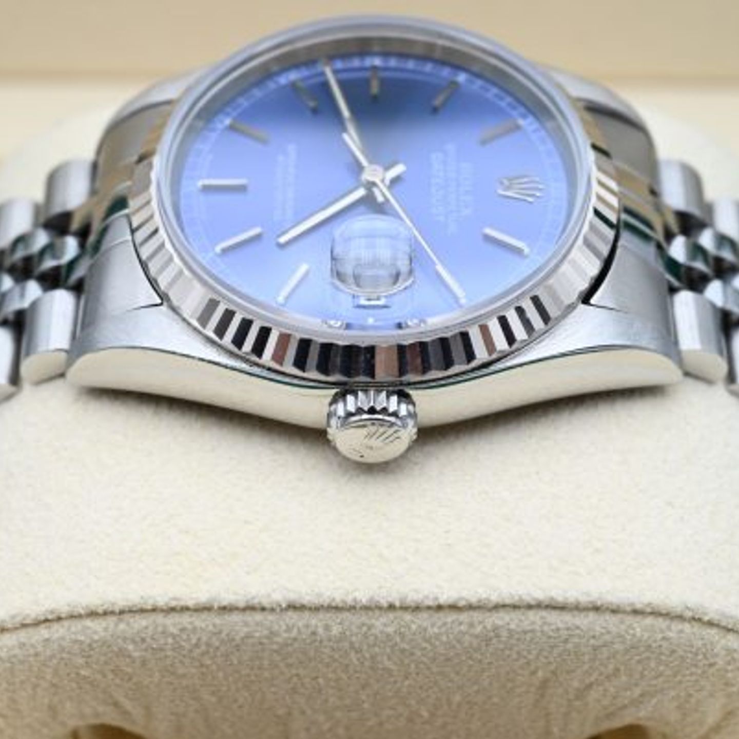 Rolex Datejust 36 16234 (1995) - Blue dial 36 mm Steel case (5/8)