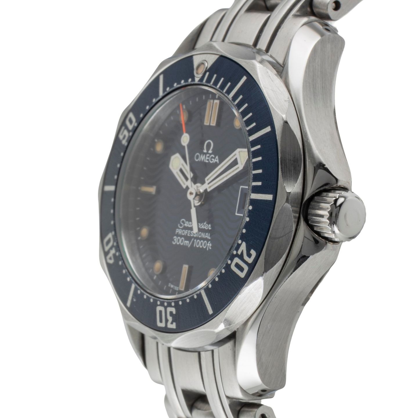 Omega Seamaster Diver 300 M 2583.80.00 (1995) - Blauw wijzerplaat 28mm Staal (6/8)