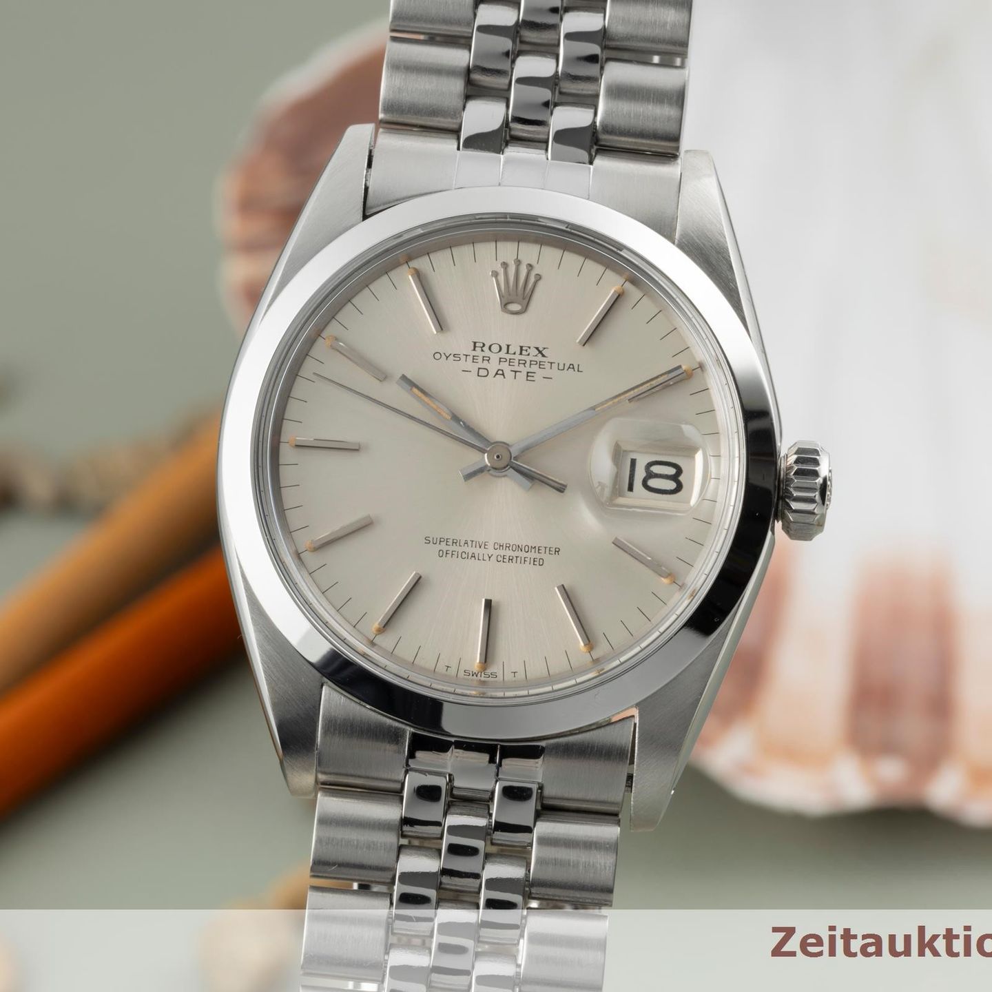 Rolex Oyster Perpetual Date 1500 (1968) - Silver dial 34 mm Steel case (3/8)