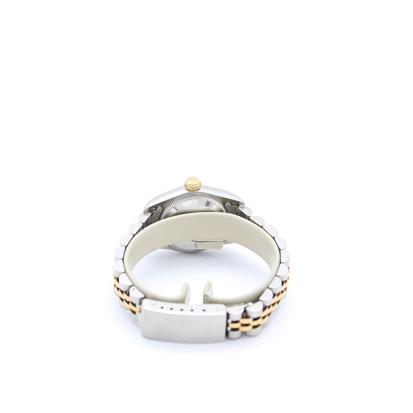 Rolex Oyster Perpetual 67193 (Unknown (random serial)) - White dial 26 mm Gold/Steel case (5/6)