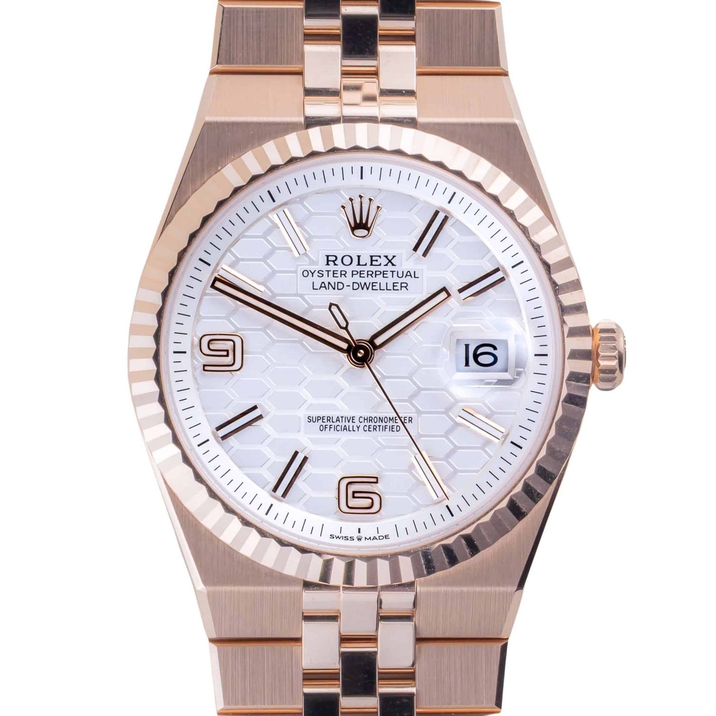 Rolex Land-Dweller 40 127335 (2026) - Wit wijzerplaat 40mm Roségoud (3/8)