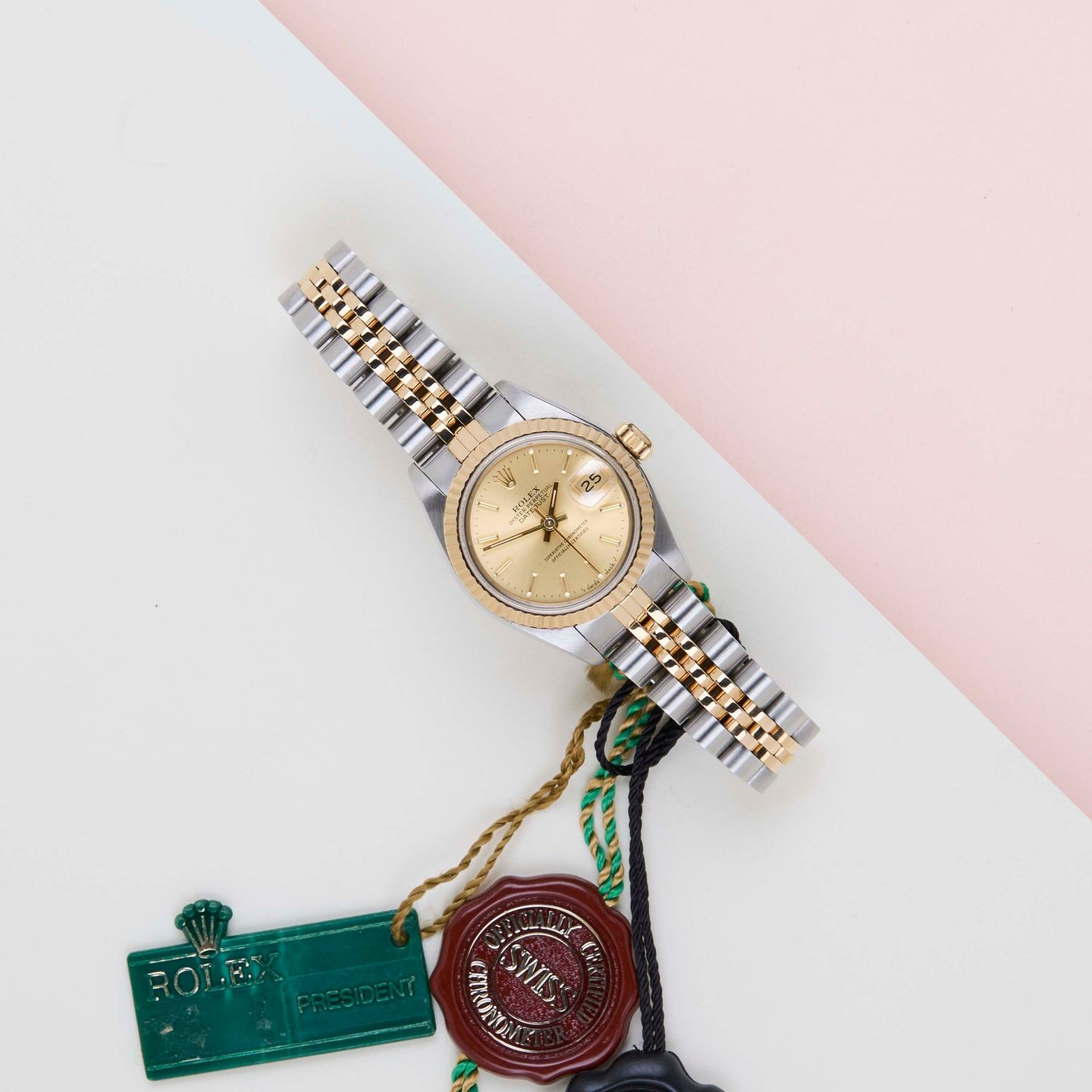 Rolex Lady-Datejust 69173 (1992) - 26mm Goud/Staal (2/8)