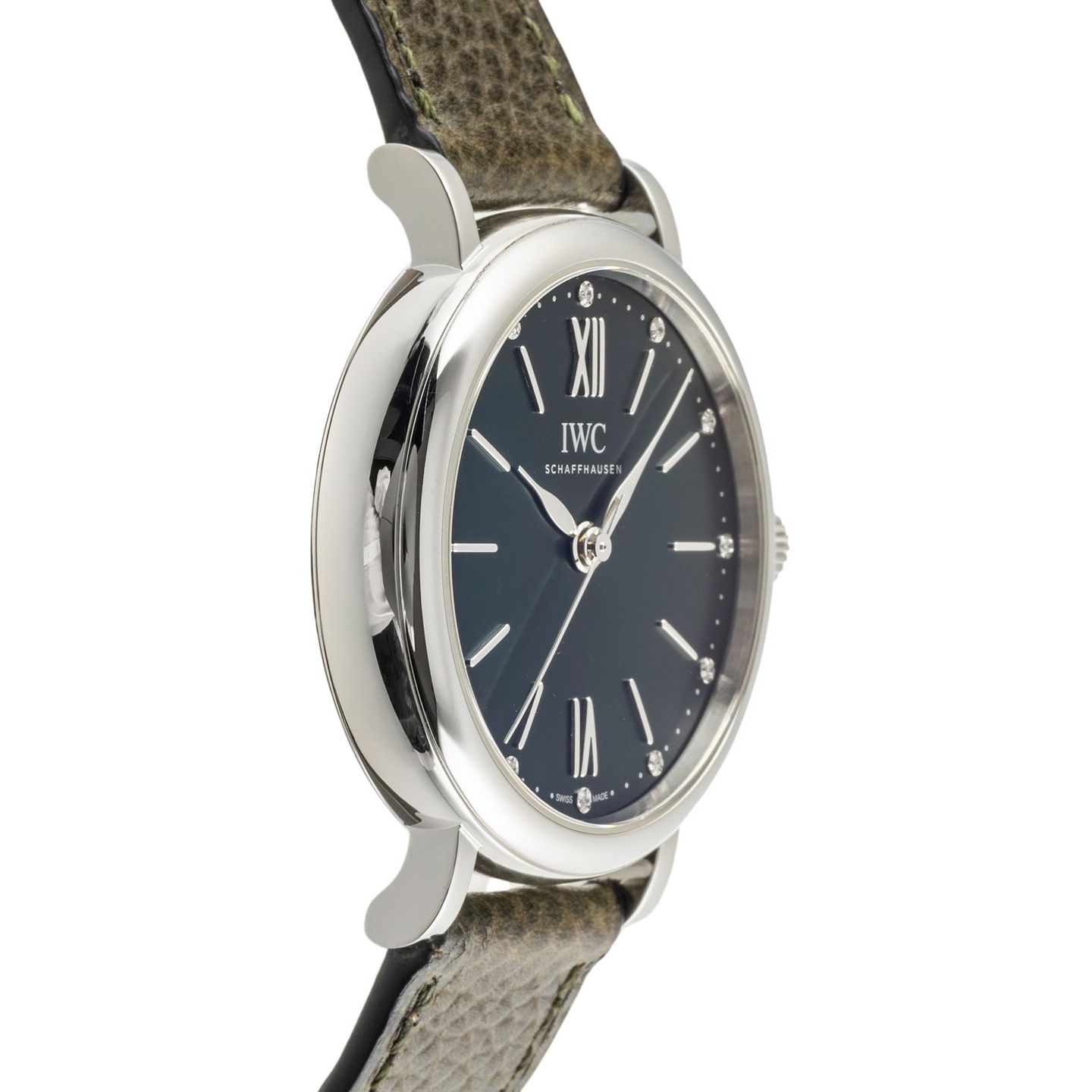 IWC Portofino Automatic IW357412 (Onbekend (willekeurig serienummer)) - Groen wijzerplaat 34mm Staal (6/8)