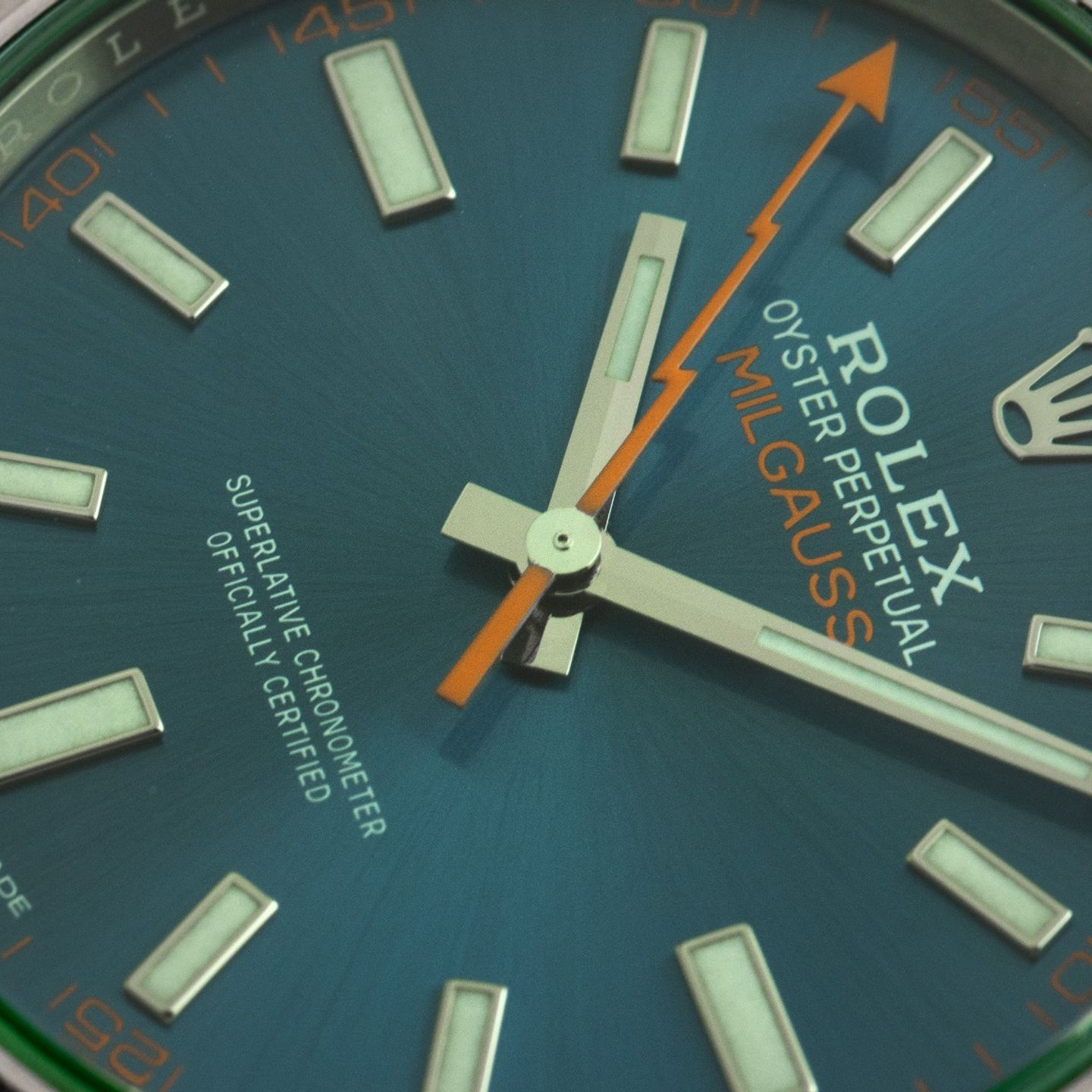 Rolex Milgauss 116400GV (2016) - Blauw wijzerplaat 40mm Staal (3/8)