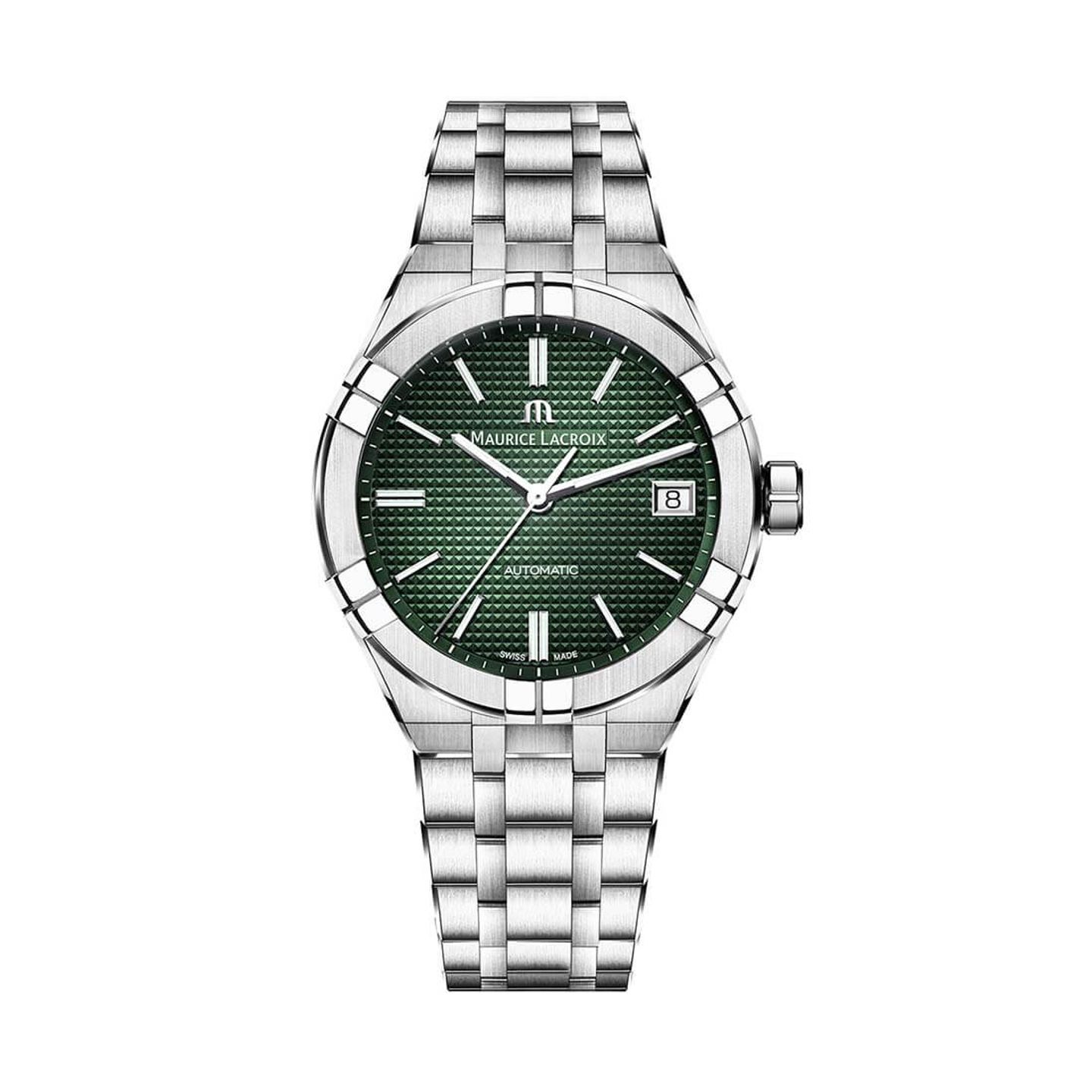 Maurice Lacroix Aikon AI6007-SS00F-630-D (2023) - Groen wijzerplaat 39mm Staal (3/3)
