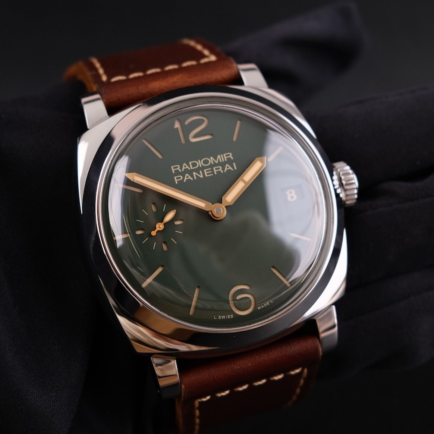 Panerai Radiomir 1940 3 Days PAM00736 (2017) - Groen wijzerplaat 47mm Staal (6/8)