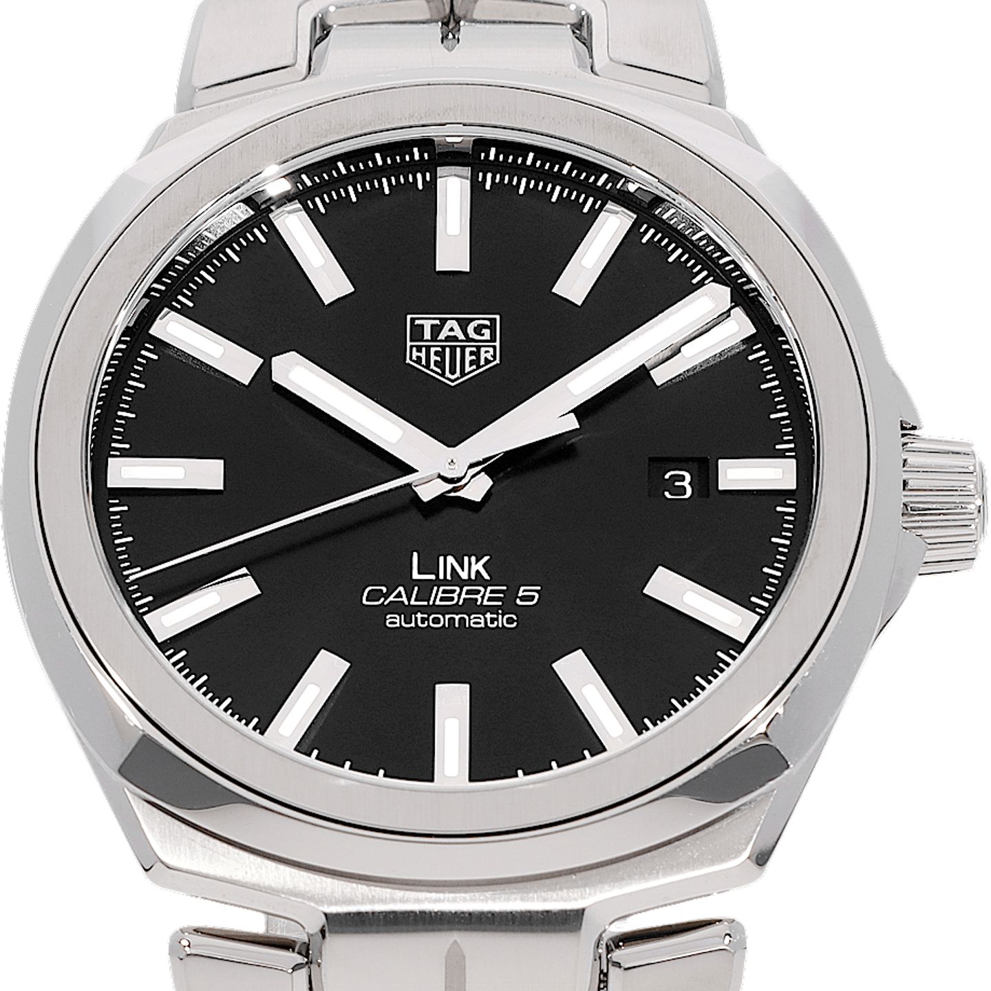TAG Heuer Link Calibre 5 WBC2110.BA0603 (2019) - Black dial 41 mm Steel case (1/5)