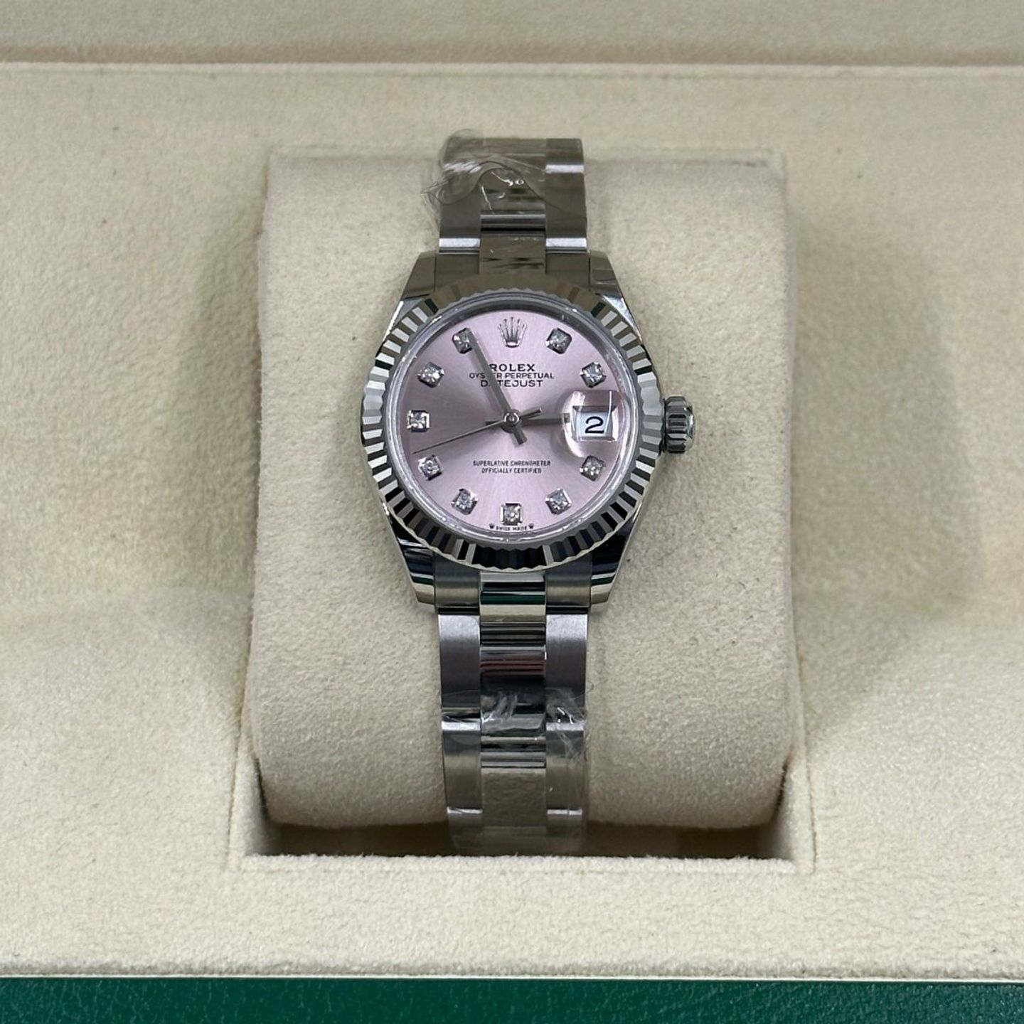 Rolex Lady-Datejust 279174 (2024) - Pink dial 28 mm Steel case (5/8)