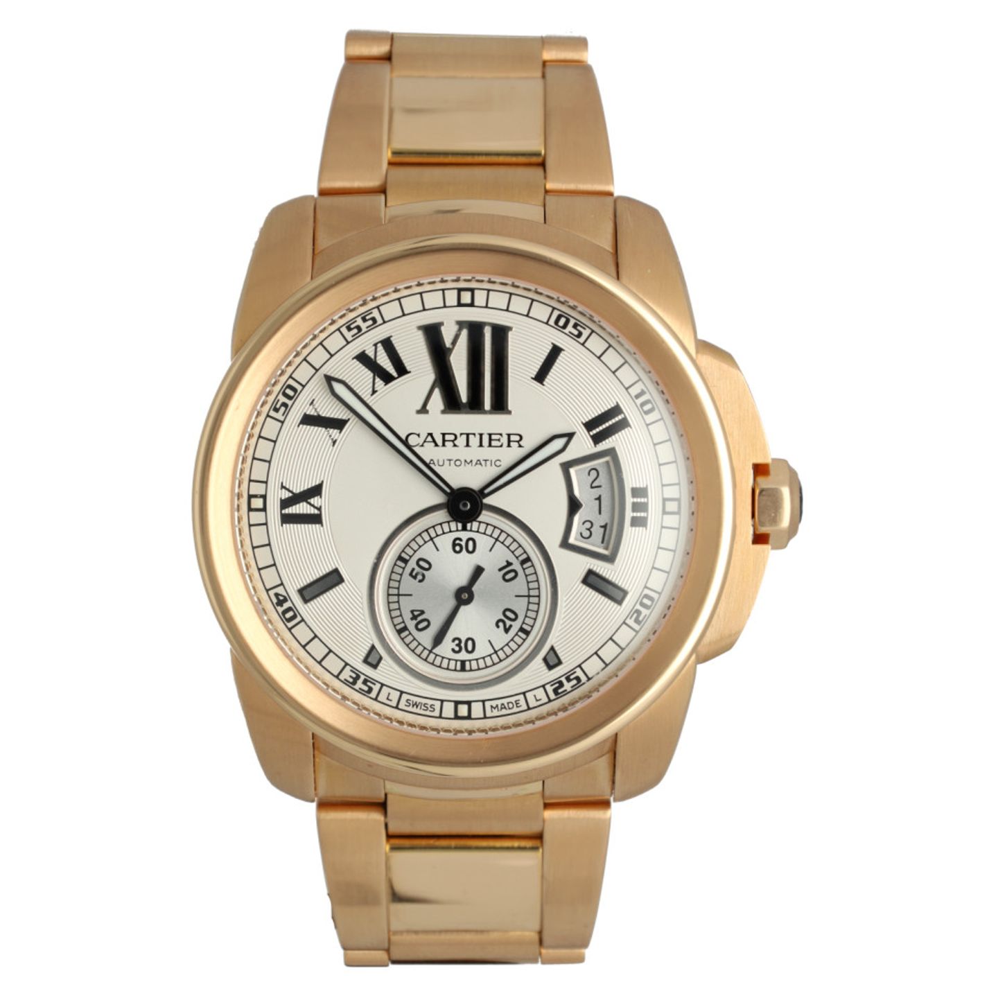 Cartier Calibre de Cartier W7100018 (2011) - Silver dial 42 mm Rose Gold case (4/14)