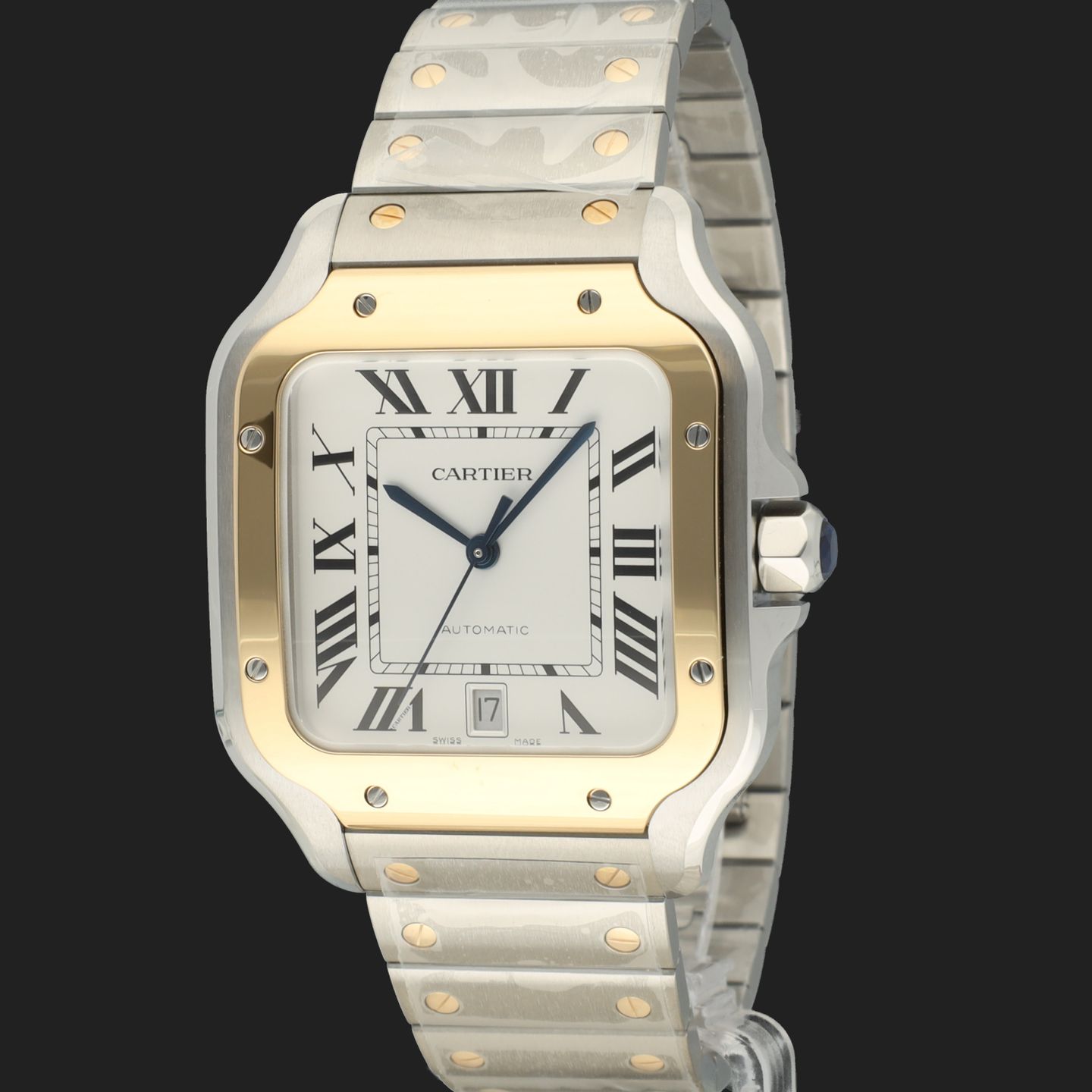 Cartier Santos W2SA0009 (2024) - Zilver wijzerplaat 40mm Staal (1/8)