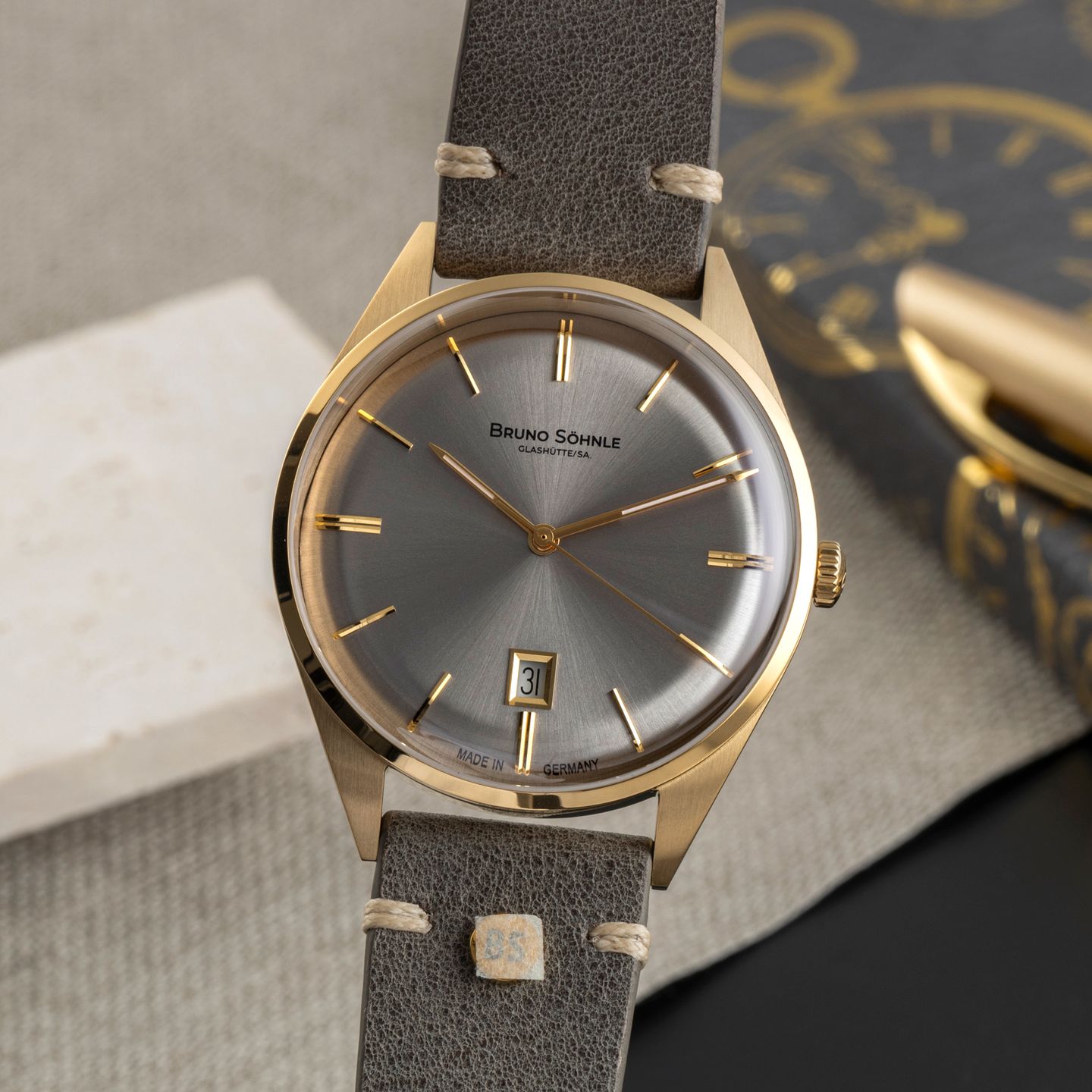 Bruno Söhnle Merano 17-33232-241 (2025) - Grey dial 40 mm Gold/Steel case (3/8)