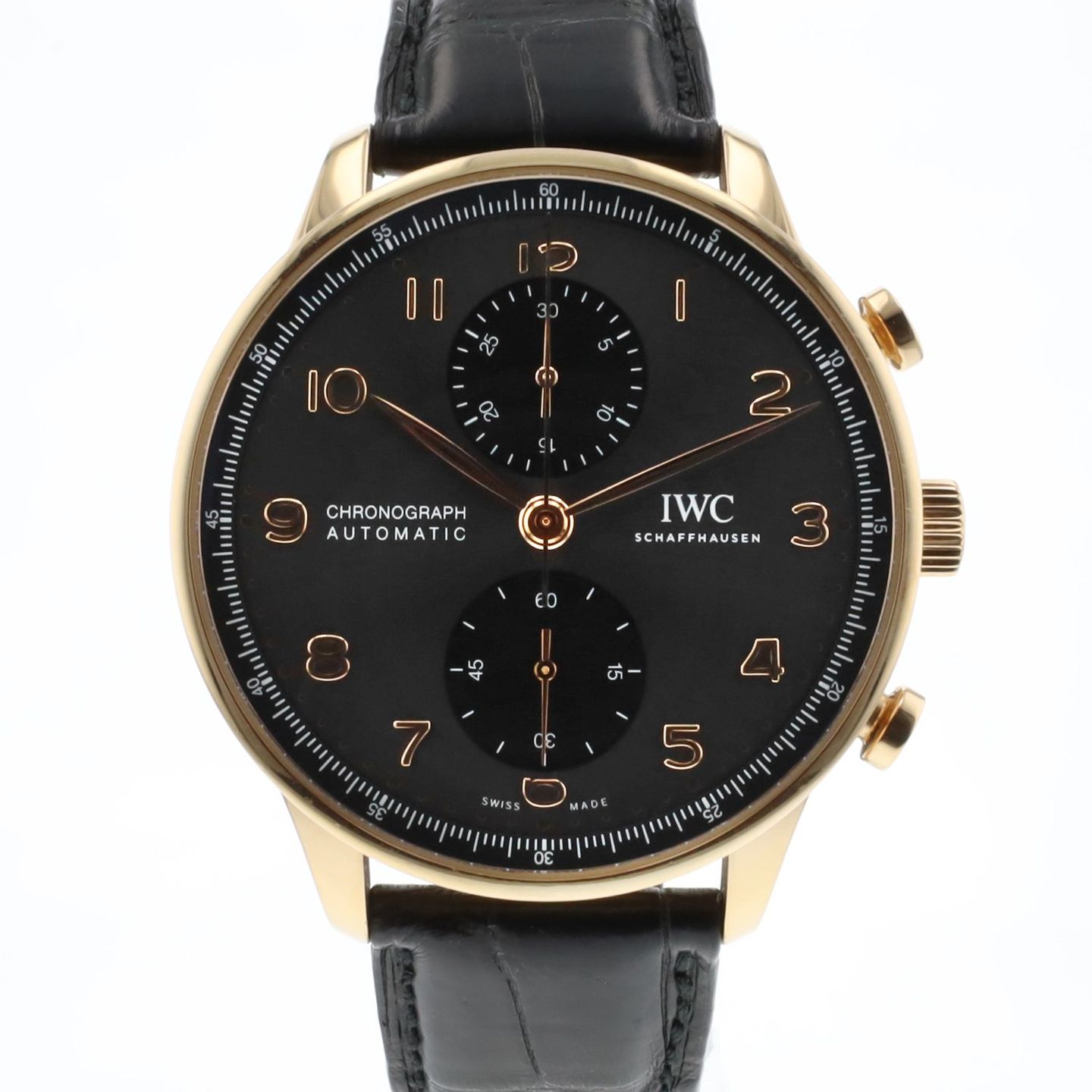 IWC Portuguese Chronograph IW371610 (2021) - Grey dial 41 mm Red Gold case (1/3)