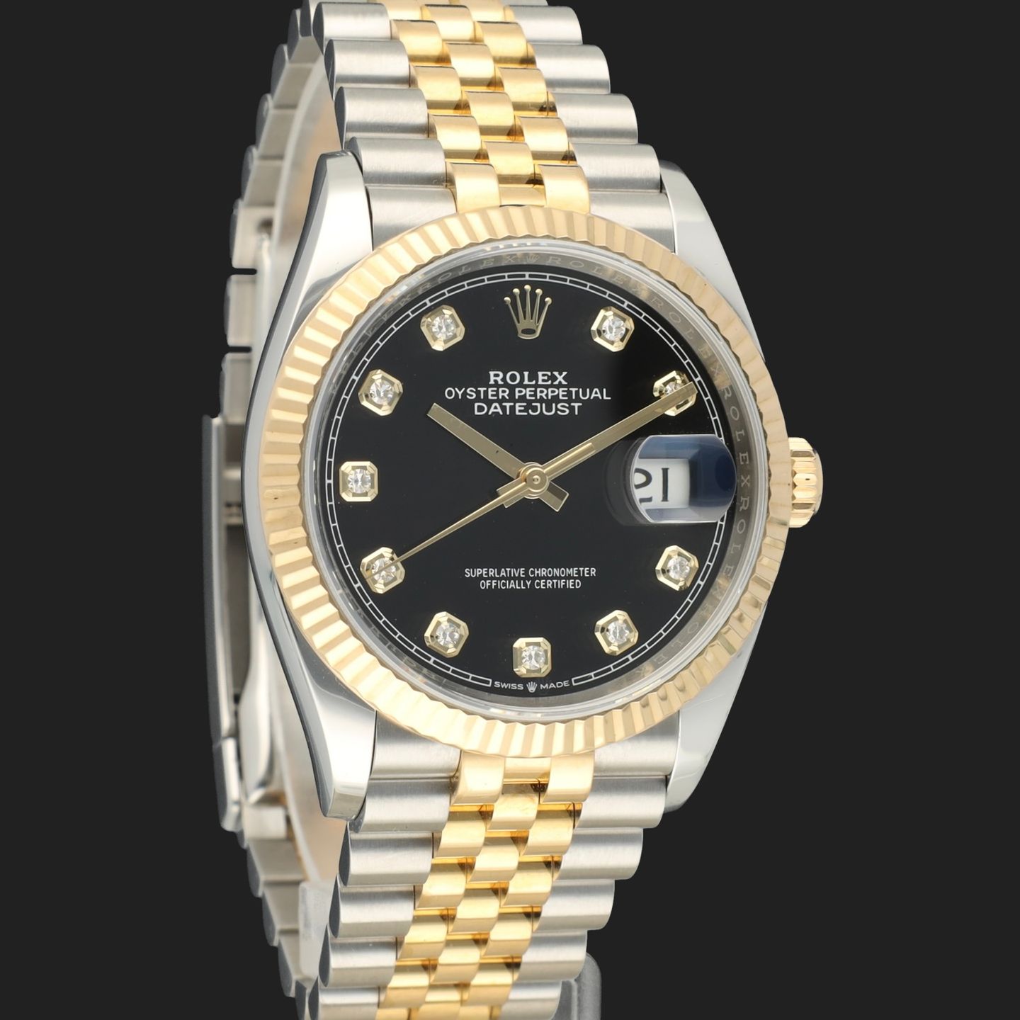 Rolex Datejust 36 126233 (2019) - Black dial 36 mm Gold/Steel case (4/8)