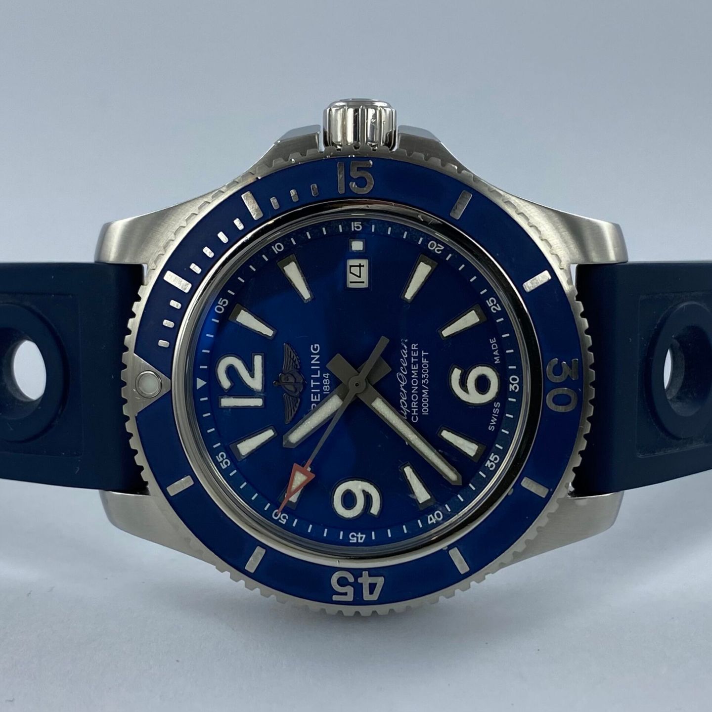 Breitling Superocean 44 A17367 (Onbekend (willekeurig serienummer)) - Blauw wijzerplaat 44mm Staal (1/6)